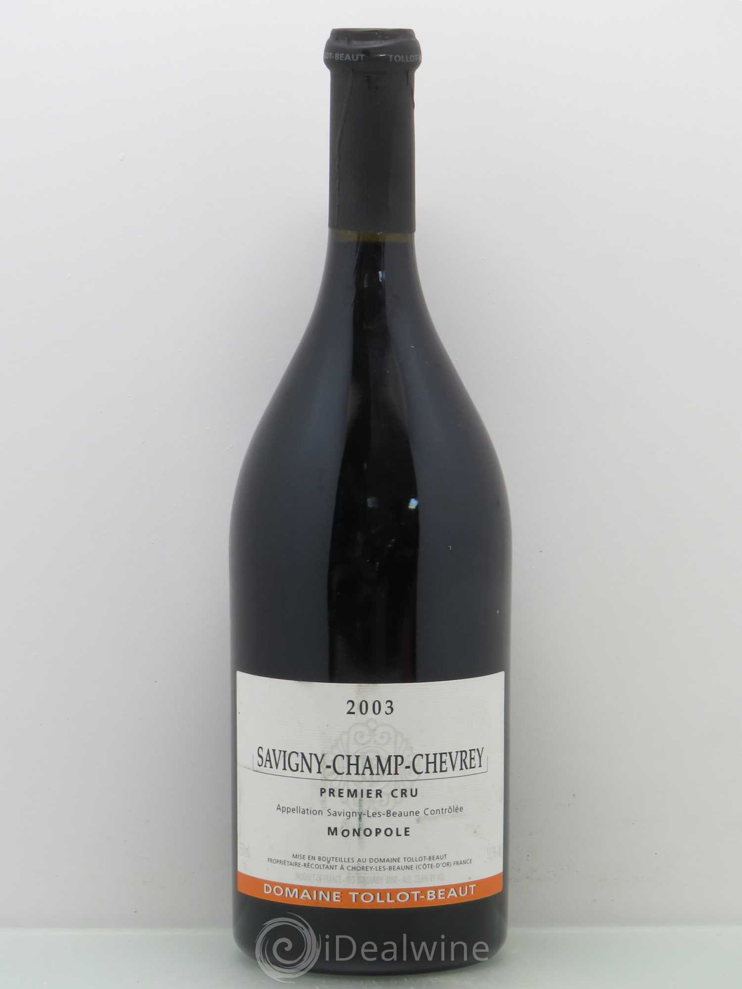 Savigny-lès-Beaune 1er Cru Champs Chevrey Tollot Beault Et Fils 2003 - Posten von 1 Flasche - 0