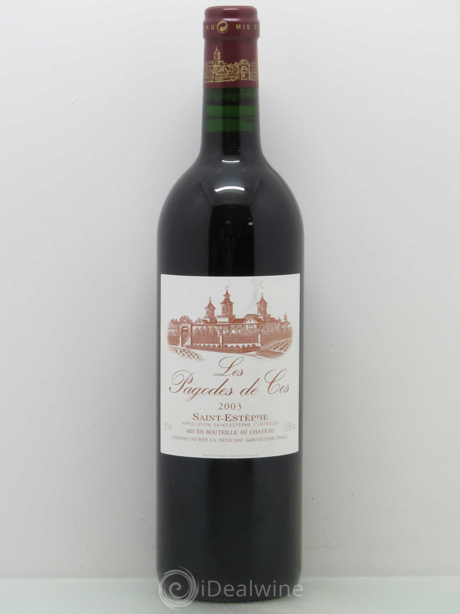 Les Pagodes de Cos Second Vin 2003 - Posten von 1 Flasche - 0