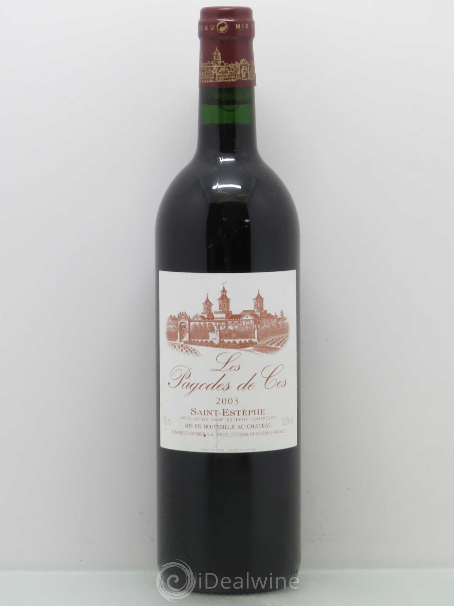 Les Pagodes de Cos Second Vin 2003 - Posten von 1 Flasche - 0