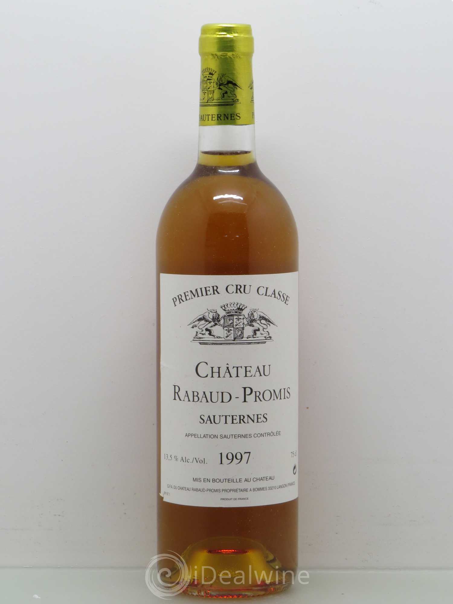 Château Rabaud Promis 1er Grand Cru Classé 1997 - Posten von 1 Flasche - 0