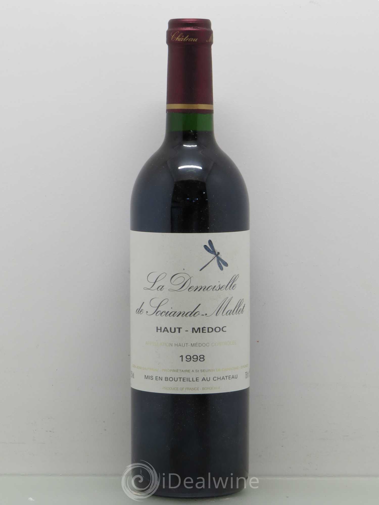 Demoiselle de Sociando Mallet Second Vin (sans prix de reserve) 1998 - Lot de 1 bouteille - 0
