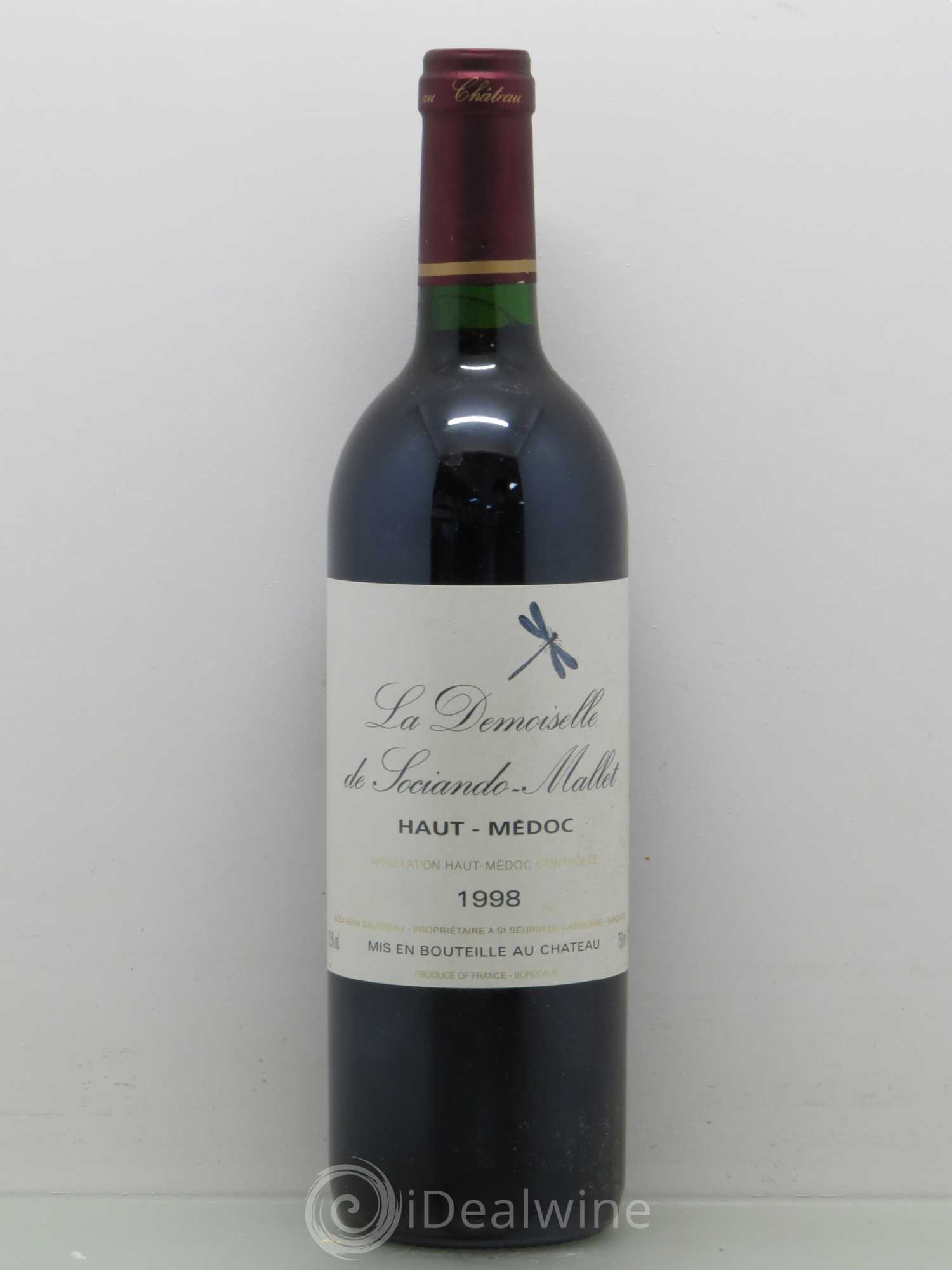 Demoiselle de Sociando Mallet Second Vin (sans prix de reserve) 1998 - Lot de 1 bouteille - 0