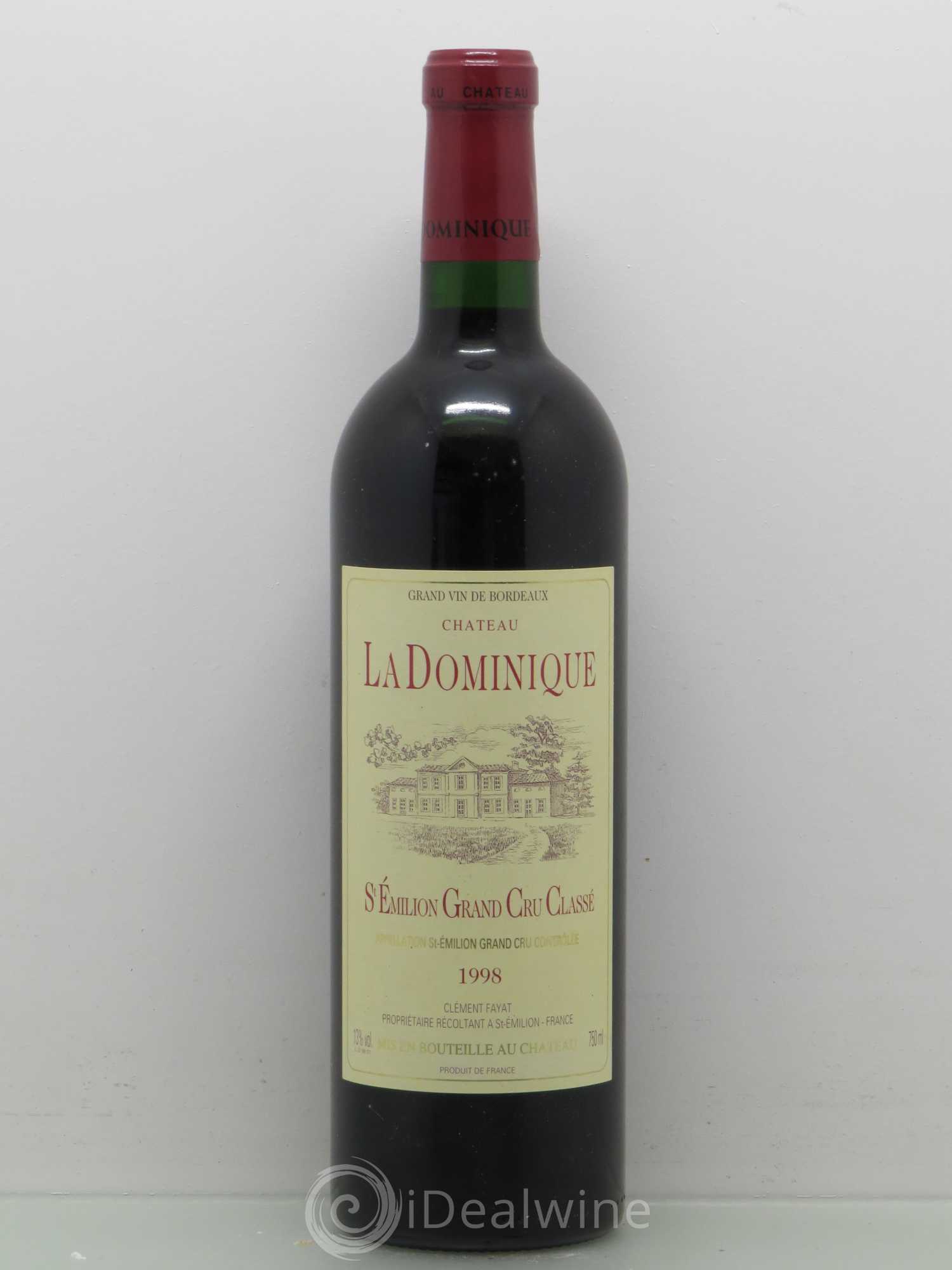 Château la Dominique Grand Cru Classé 1998 - Lot de 1 bouteille - 0