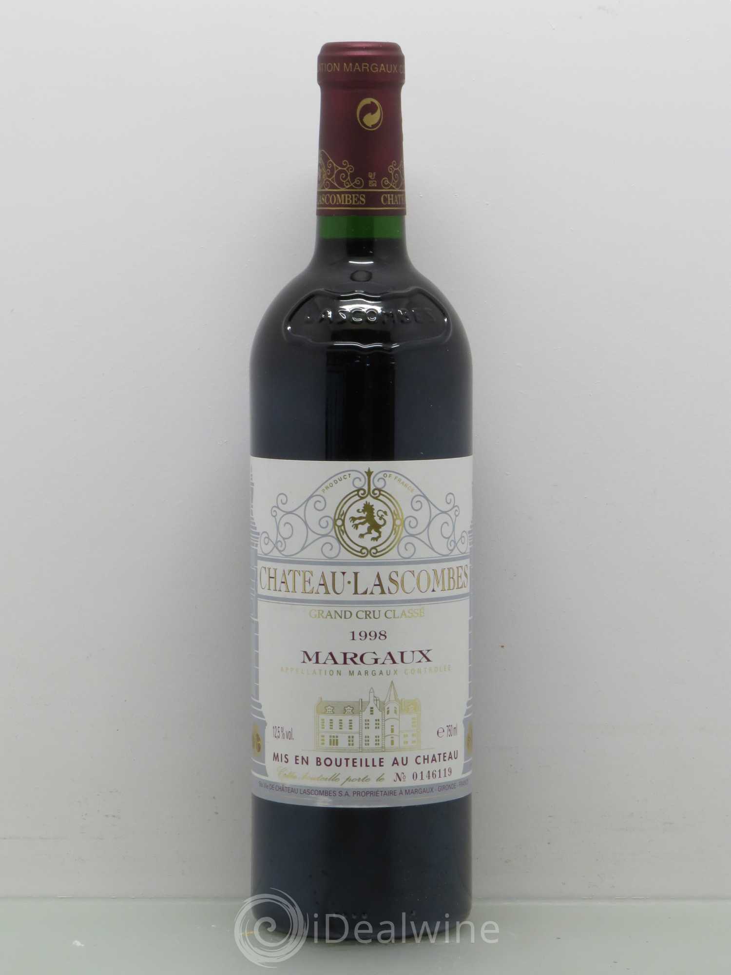 Château Lascombes 2ème Grand Cru Classé 1998 - Lot de 1 bouteille - 0