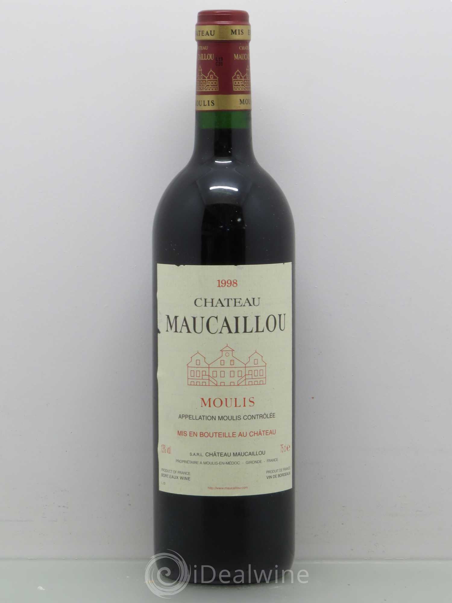 Château Maucaillou 1998 - Lot de 1 bouteille - 0