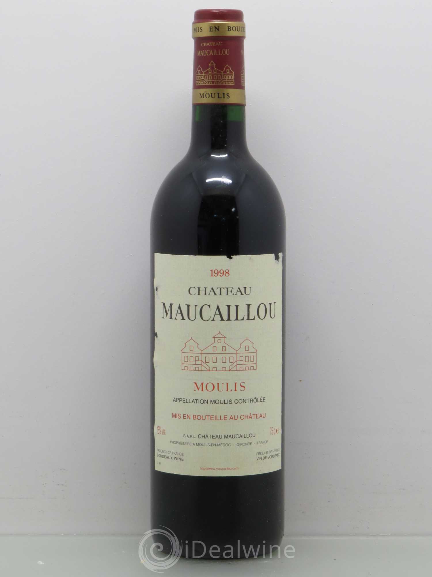 Château Maucaillou 1998 - Lot de 1 bouteille - 0