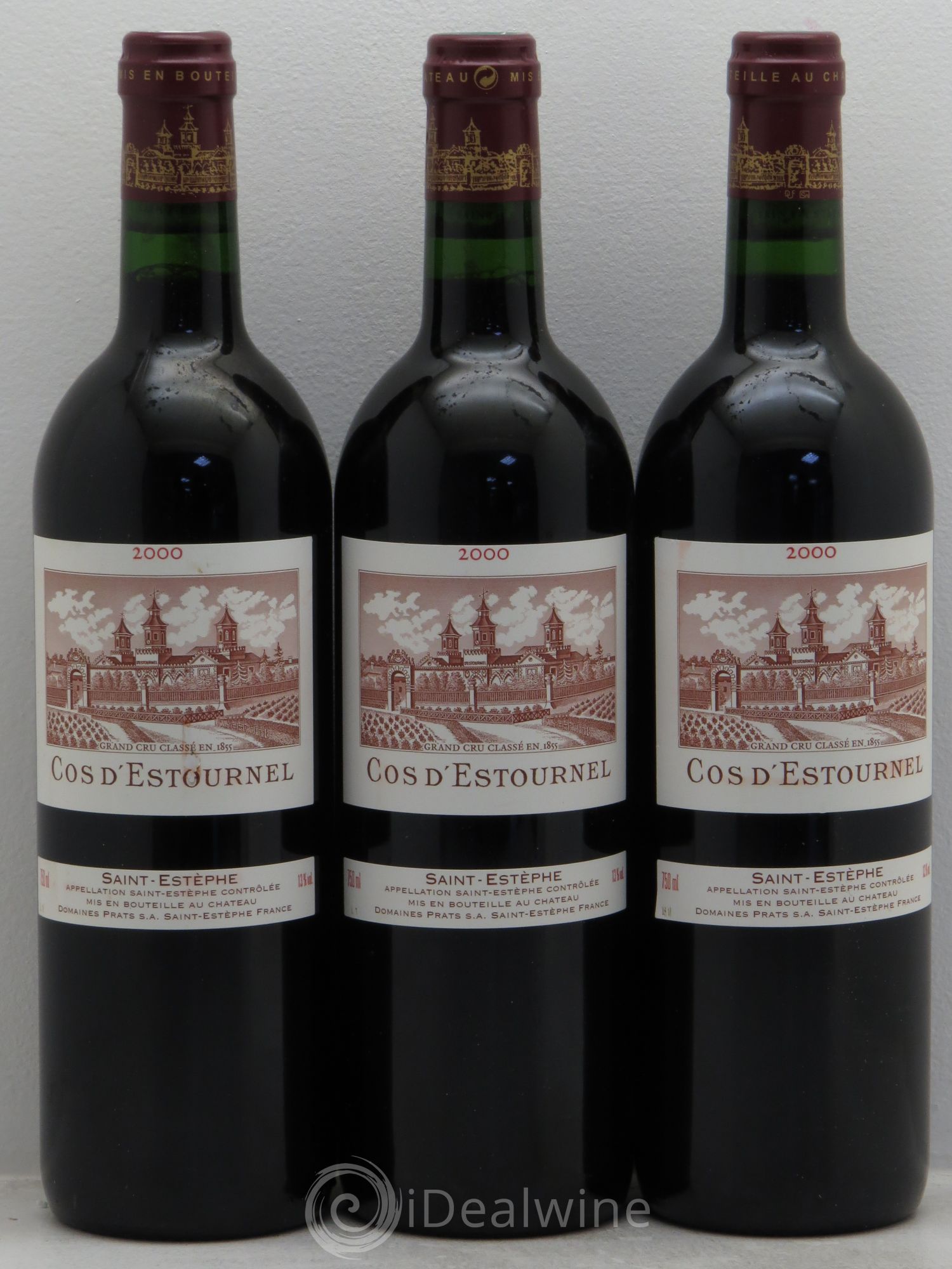 Cos d'Estournel 2ème Grand Cru Classé 2000 - Lot de 3 bouteilles - 0