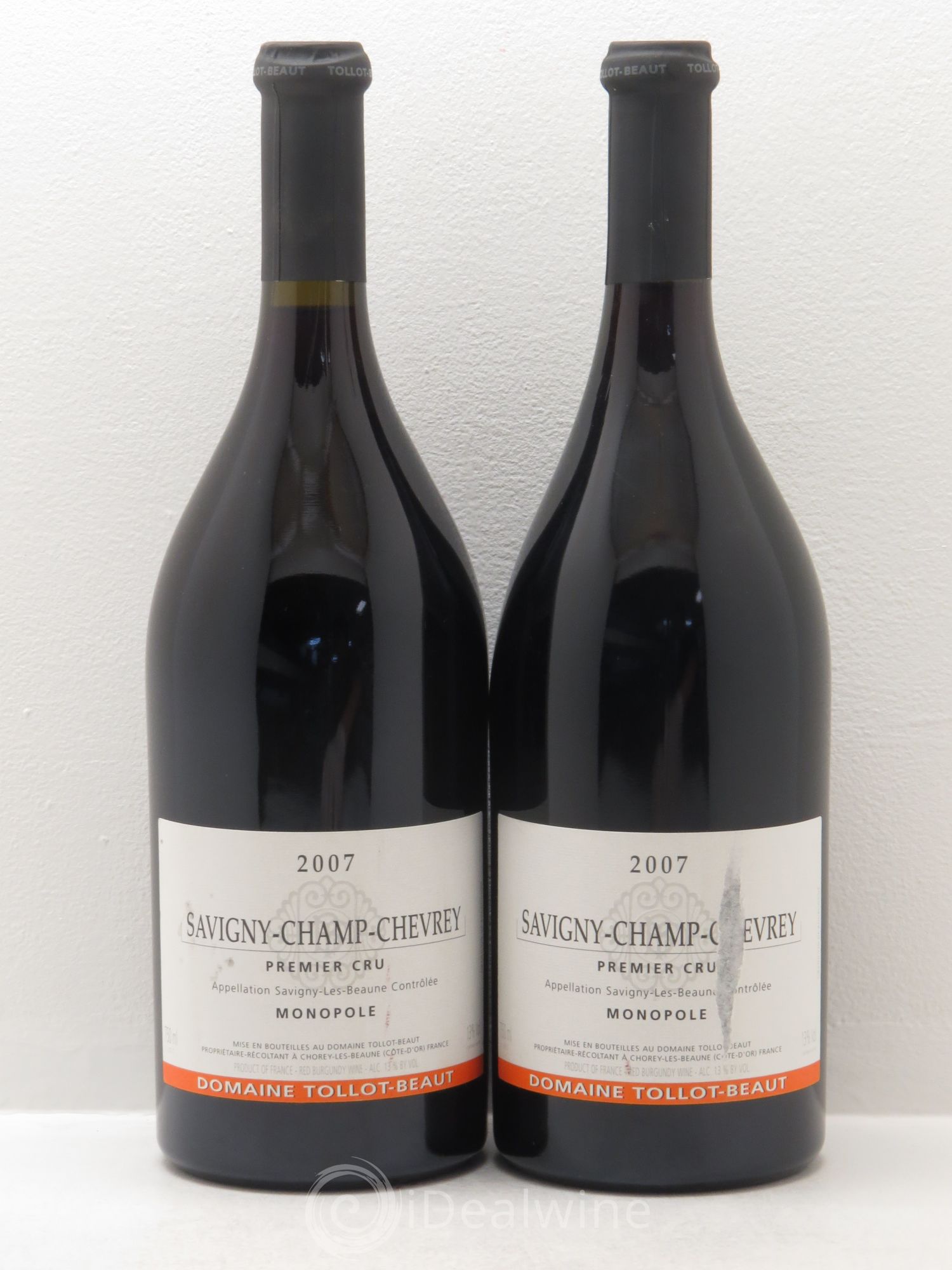 Savigny-lès-Beaune 1er Cru Champs Chevrey Tollot Beau 2007 - Posten von 2 Flaschen - 0