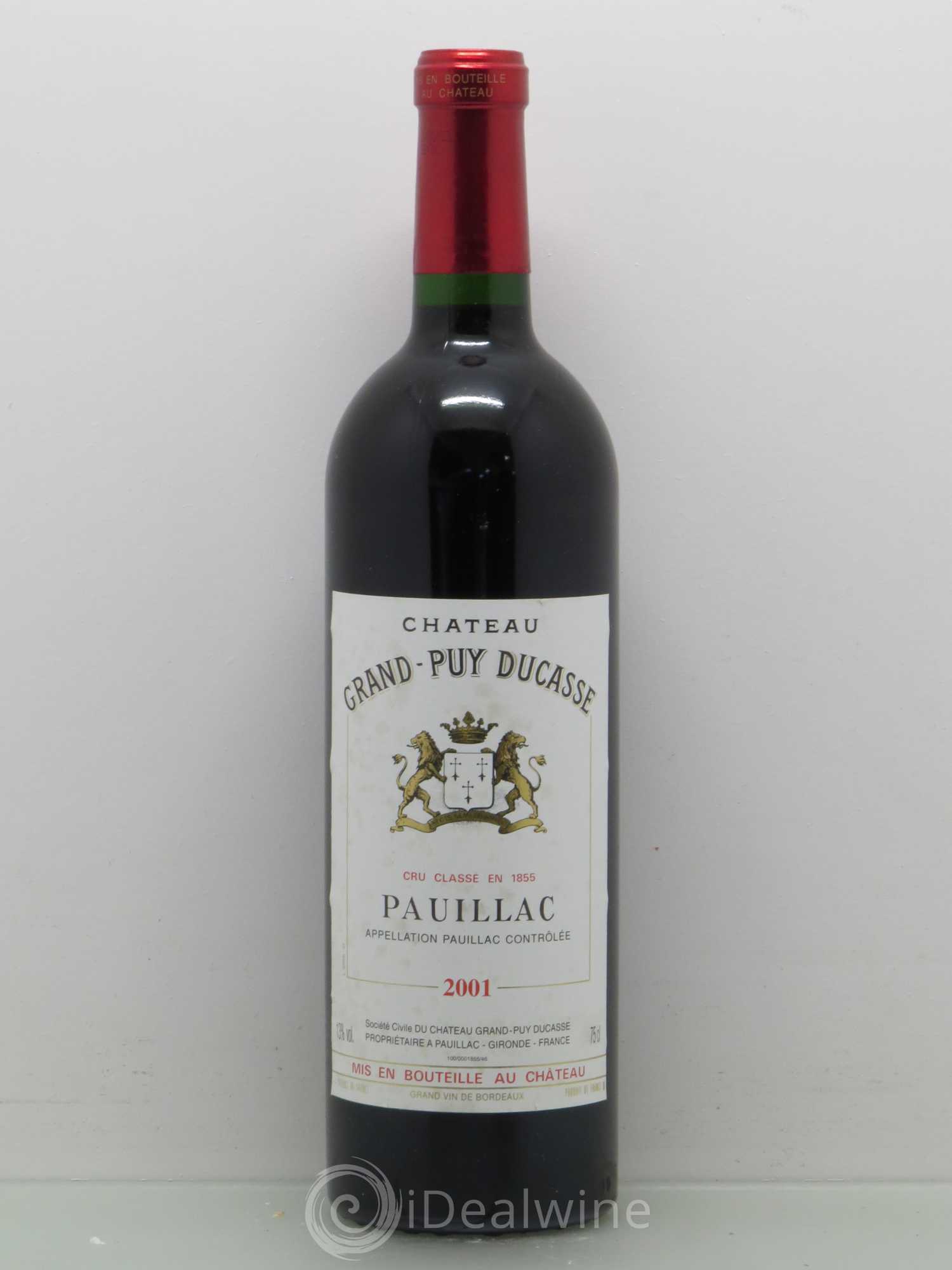 Château Grand Puy Ducasse 5ème Grand Cru Classé 2001 - Lot de 1 bouteille - 0