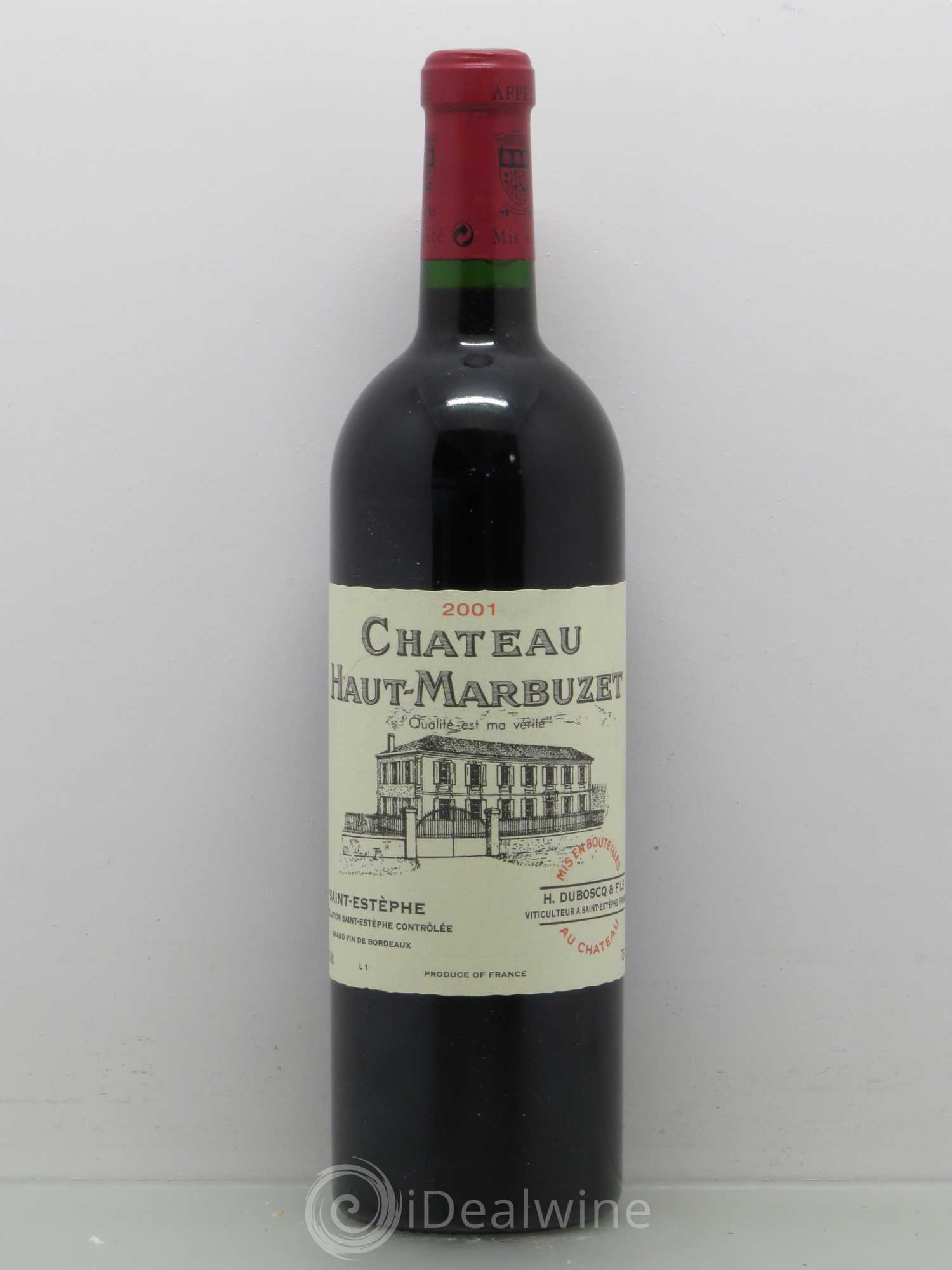 Château Haut Marbuzet 2001 - Lot de 1 bouteille - 0