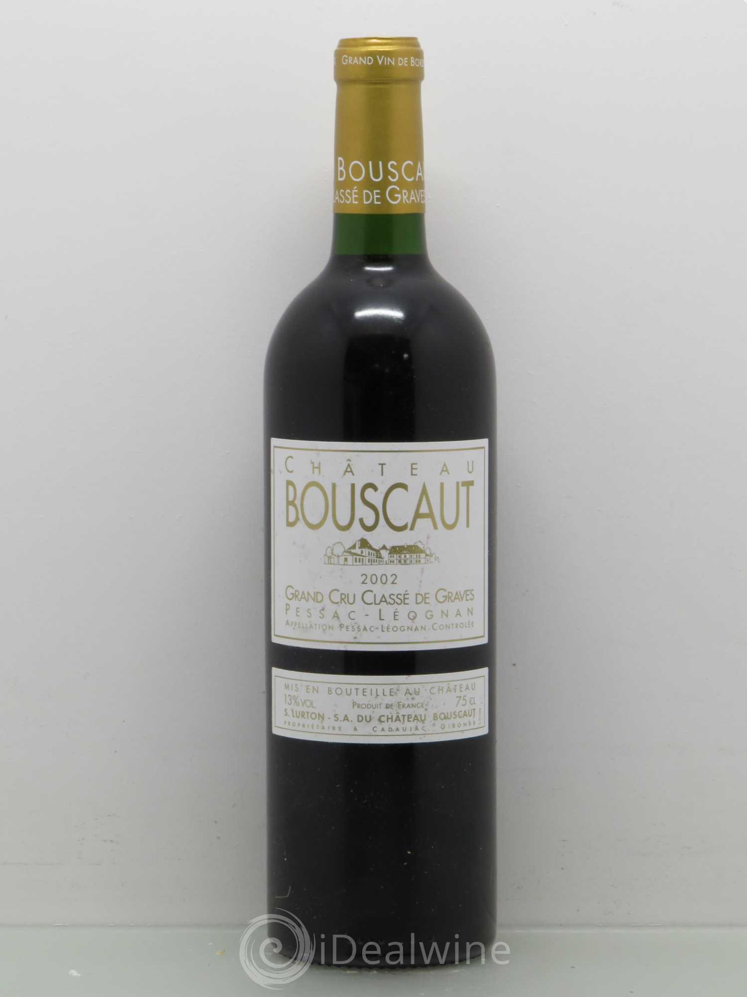 Château Bouscaut Cru Classé de Graves 2002 - Lot de 1 bouteille - 0