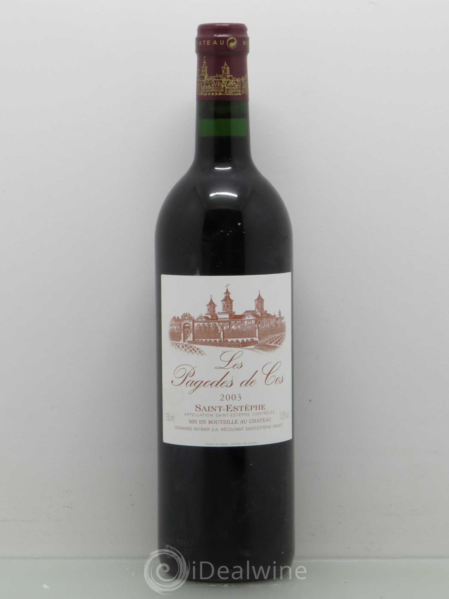 Les Pagodes de Cos Second Vin 2003 - Posten von 1 Flasche - 0