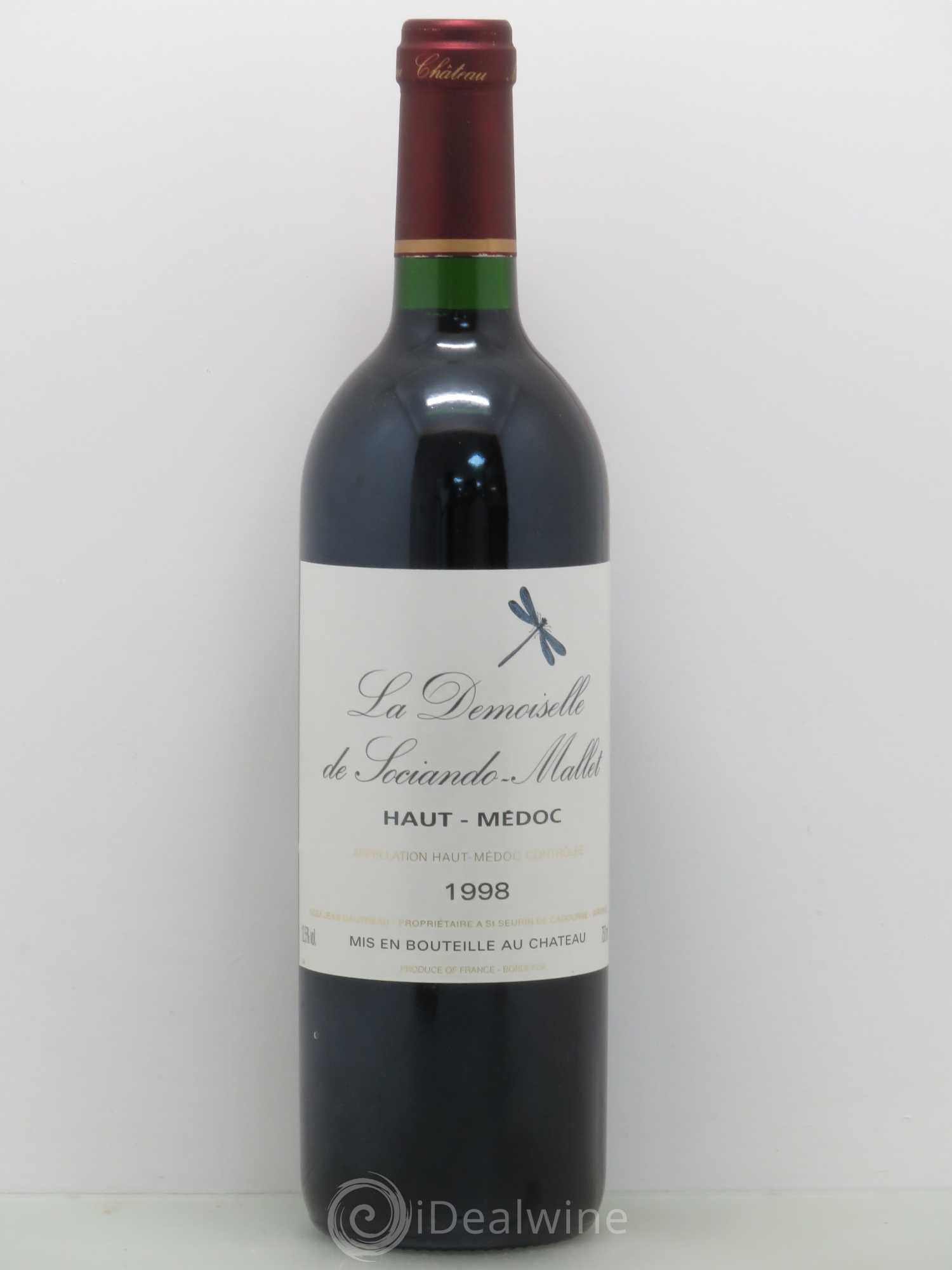 Demoiselle de Sociando Mallet Second Vin 1998 - Lot de 1 bouteille - 0
