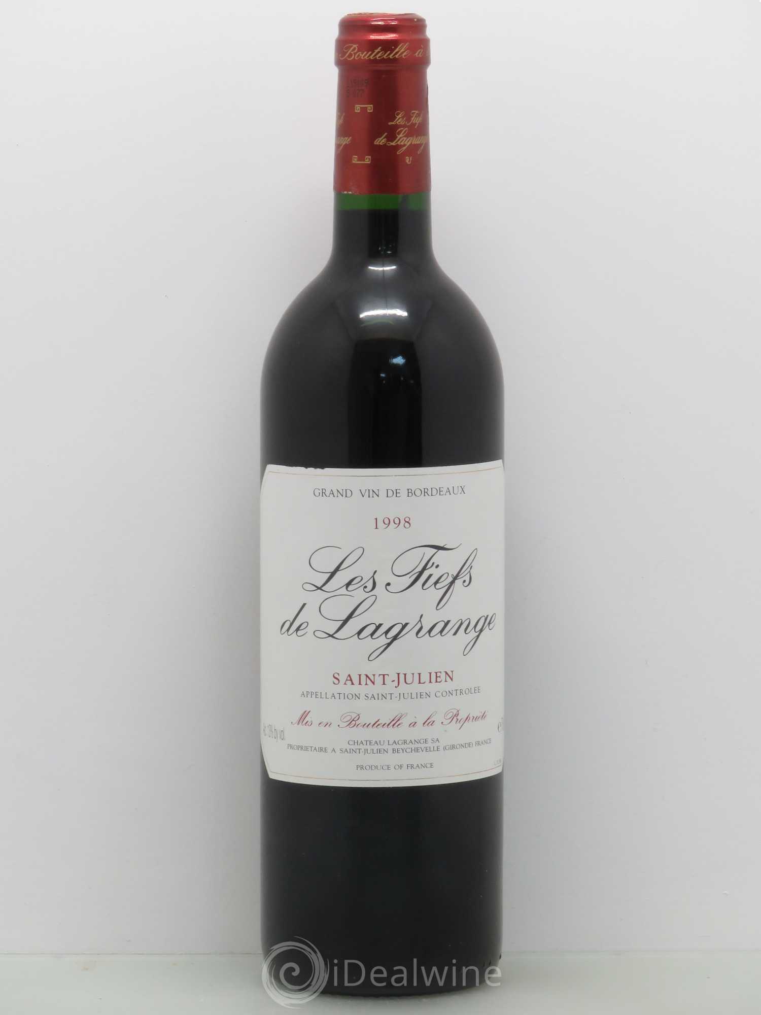 Les Fiefs de Lagrange Second Vin 1998 - Lot de 1 bouteille - 0