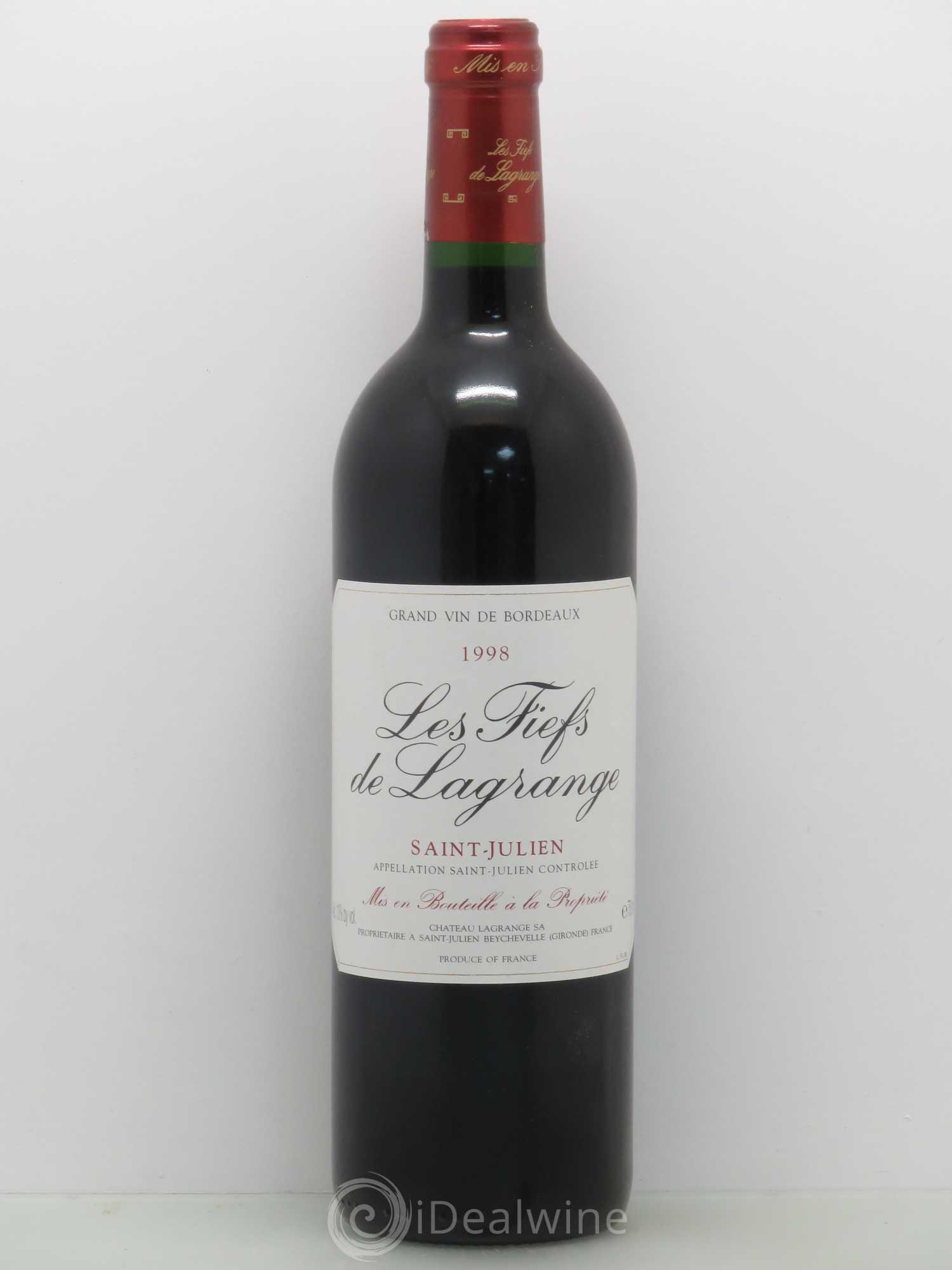 Les Fiefs de Lagrange Second Vin 1998 - Lot de 1 bouteille - 0