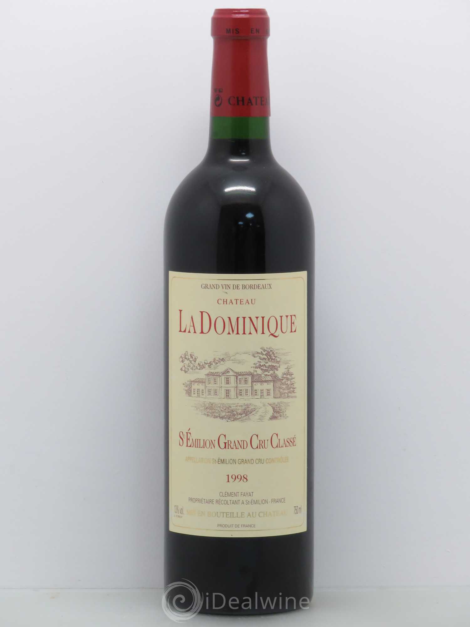 Château la Dominique Grand Cru Classé 1998 - Lot de 1 bouteille - 0