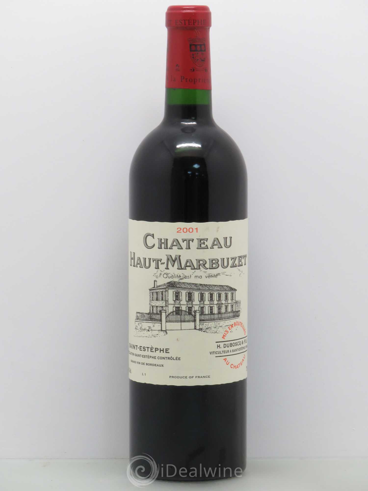 Château Haut Marbuzet 2001 - Lot de 1 bouteille - 0
