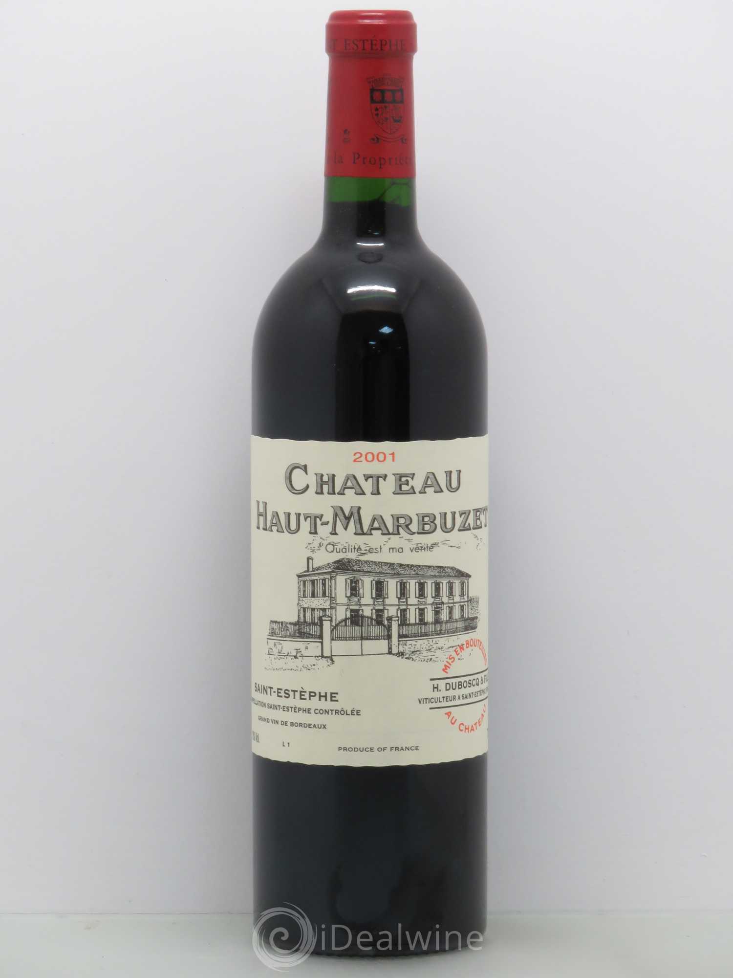 Château Haut Marbuzet 2001 - Lot de 1 bouteille - 0