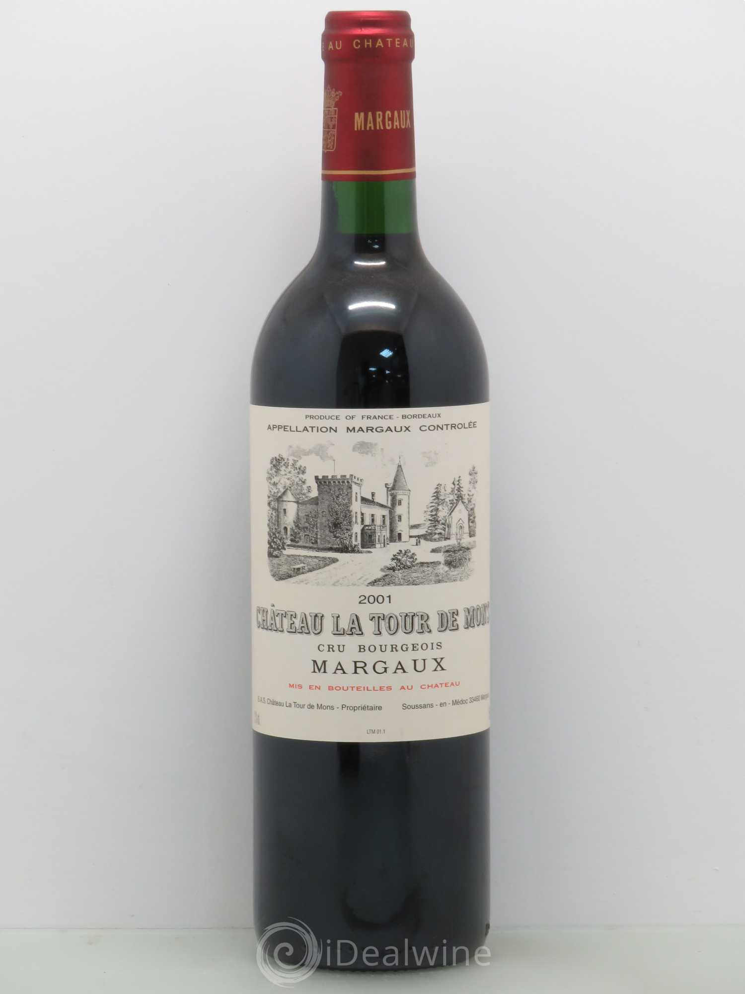 Château la Tour de Mons Cru Bourgeois 2001 - Lot de 1 bouteille - 0