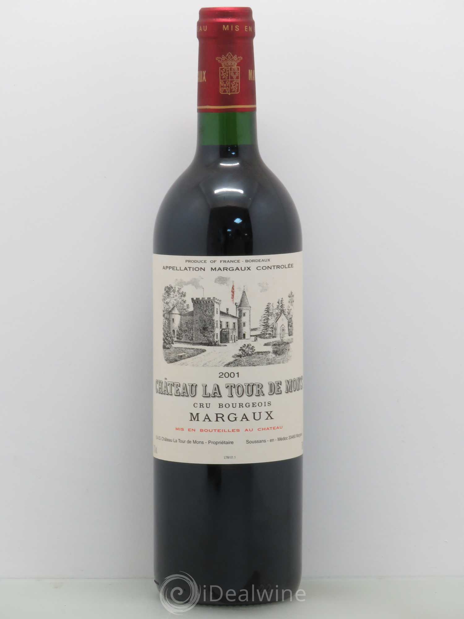 Château la Tour de Mons Cru Bourgeois 2001 - Lot de 1 bouteille - 0
