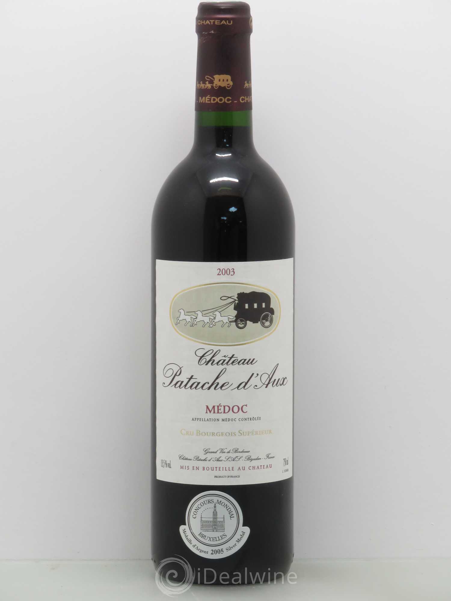 Château Patache d'Aux Cru Bourgeois 2003 - Lot de 1 bouteille - 0