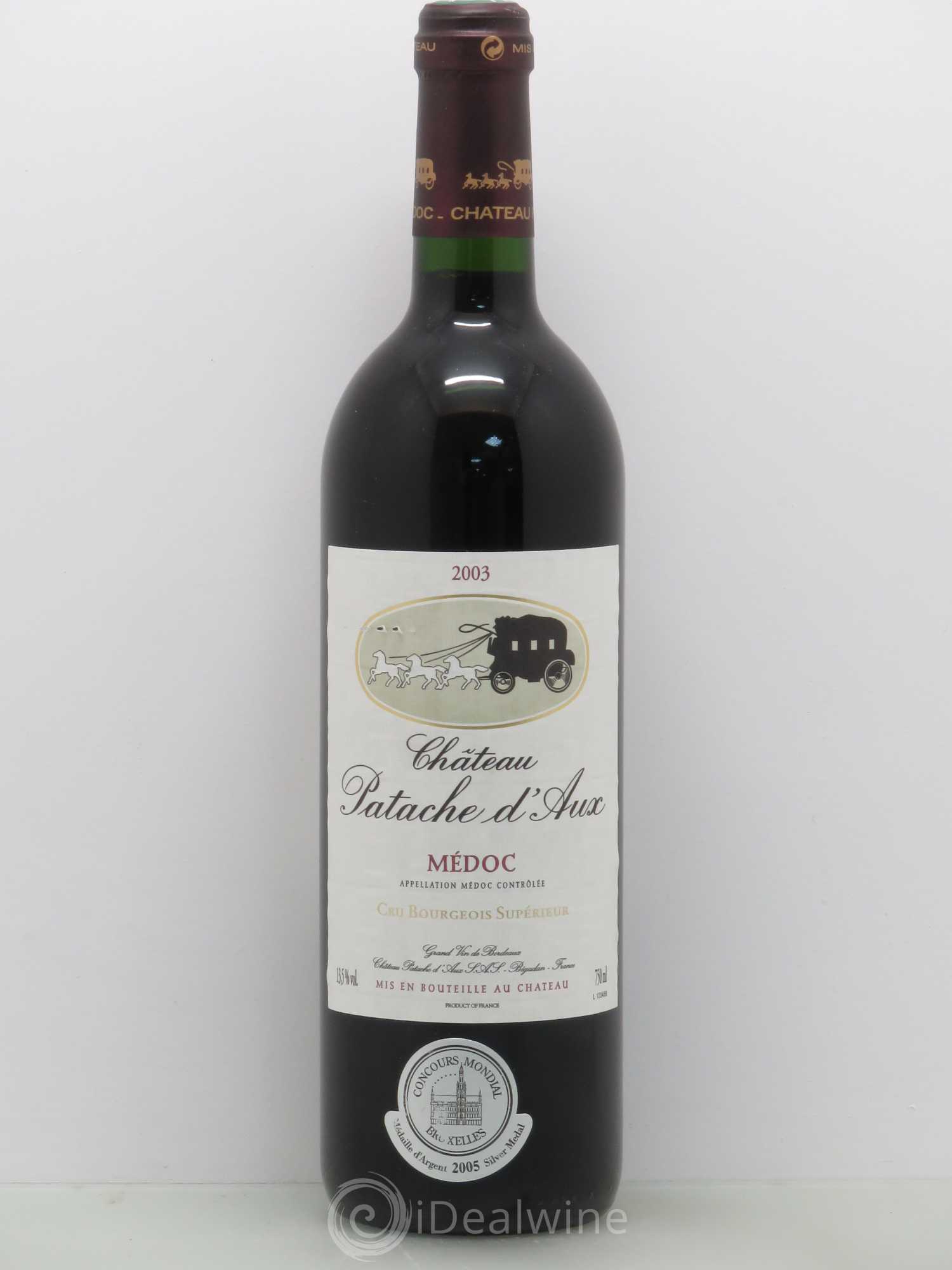 Château Patache d'Aux Cru Bourgeois 2003 - Lot de 1 bouteille - 0
