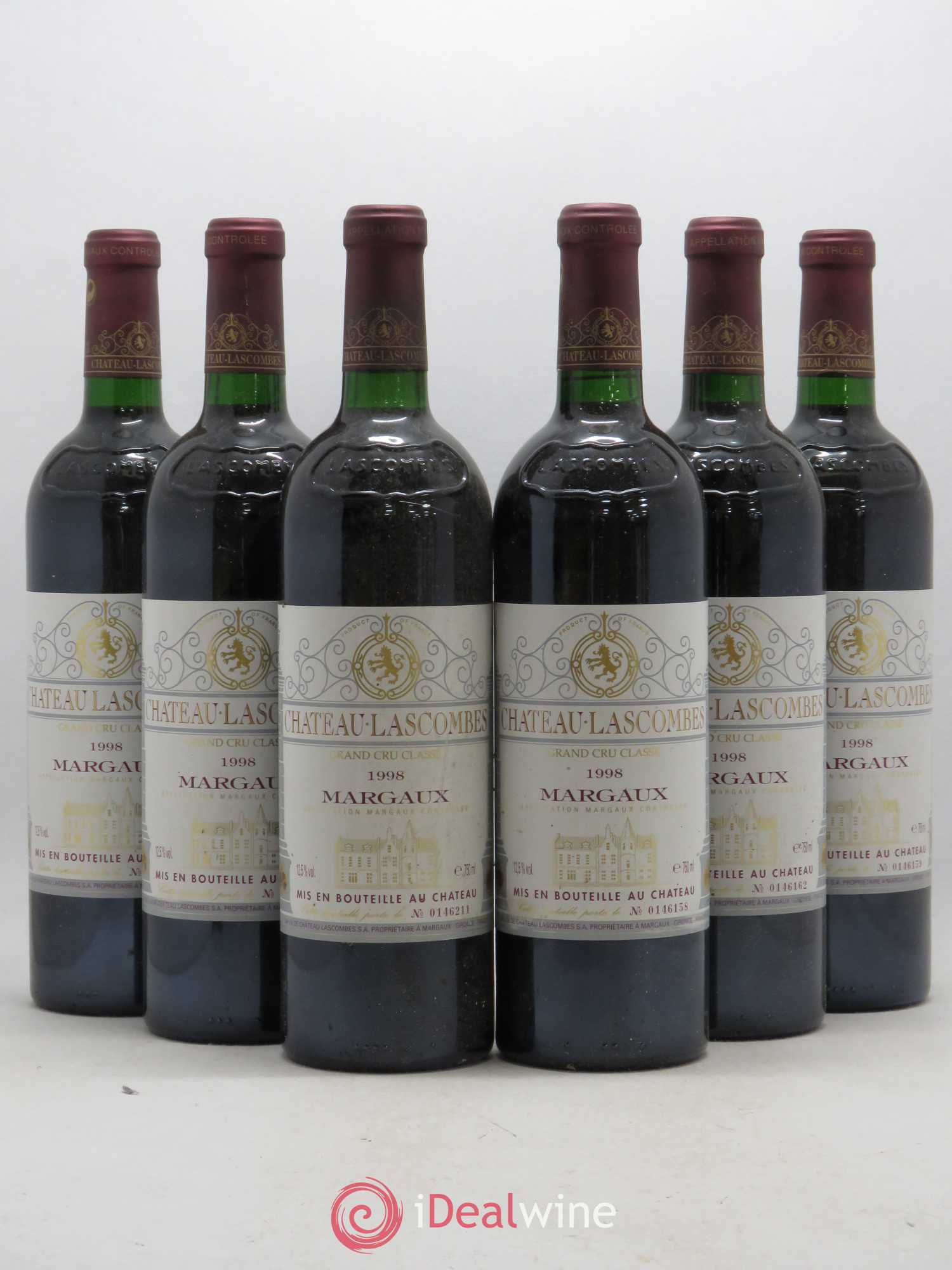 Château Lascombes 2ème Grand Cru Classé 1998 - Lot de 6 bouteilles - 0