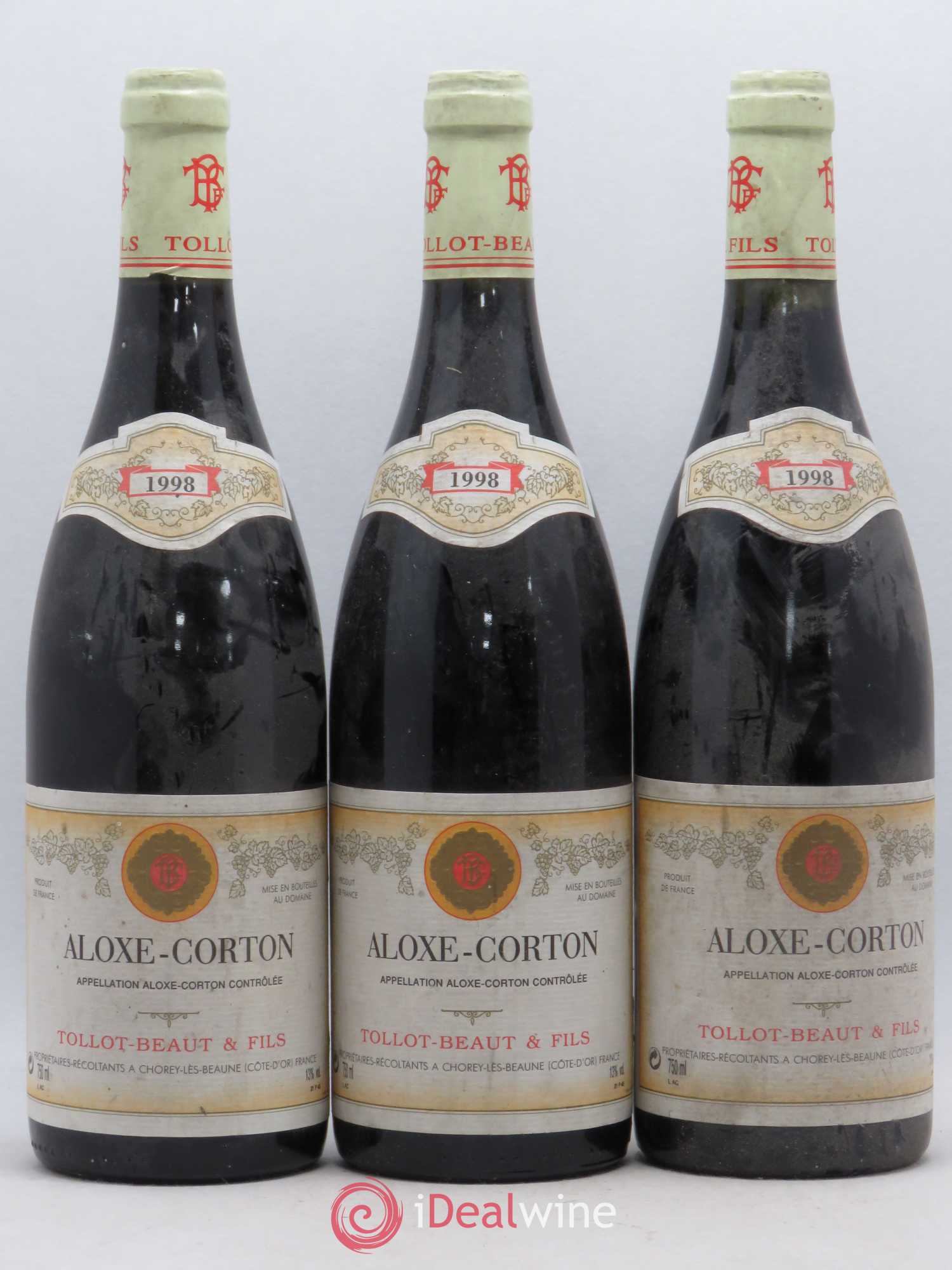Aloxe-Corton Tollot Beaut (Domaine) 1998 - Lot de 3 bouteilles - 0
