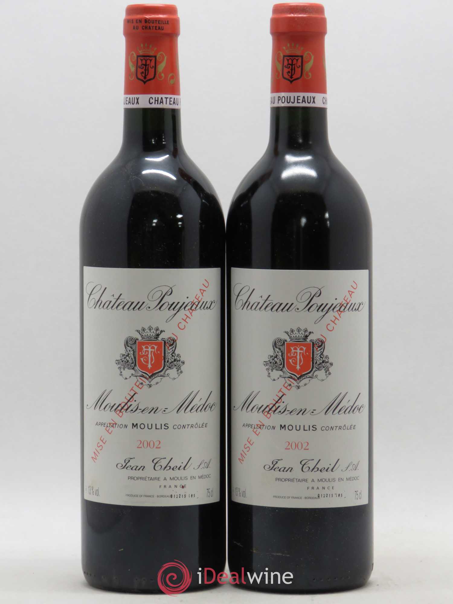 Château Poujeaux 2002 - Lot de 2 bouteilles - 0
