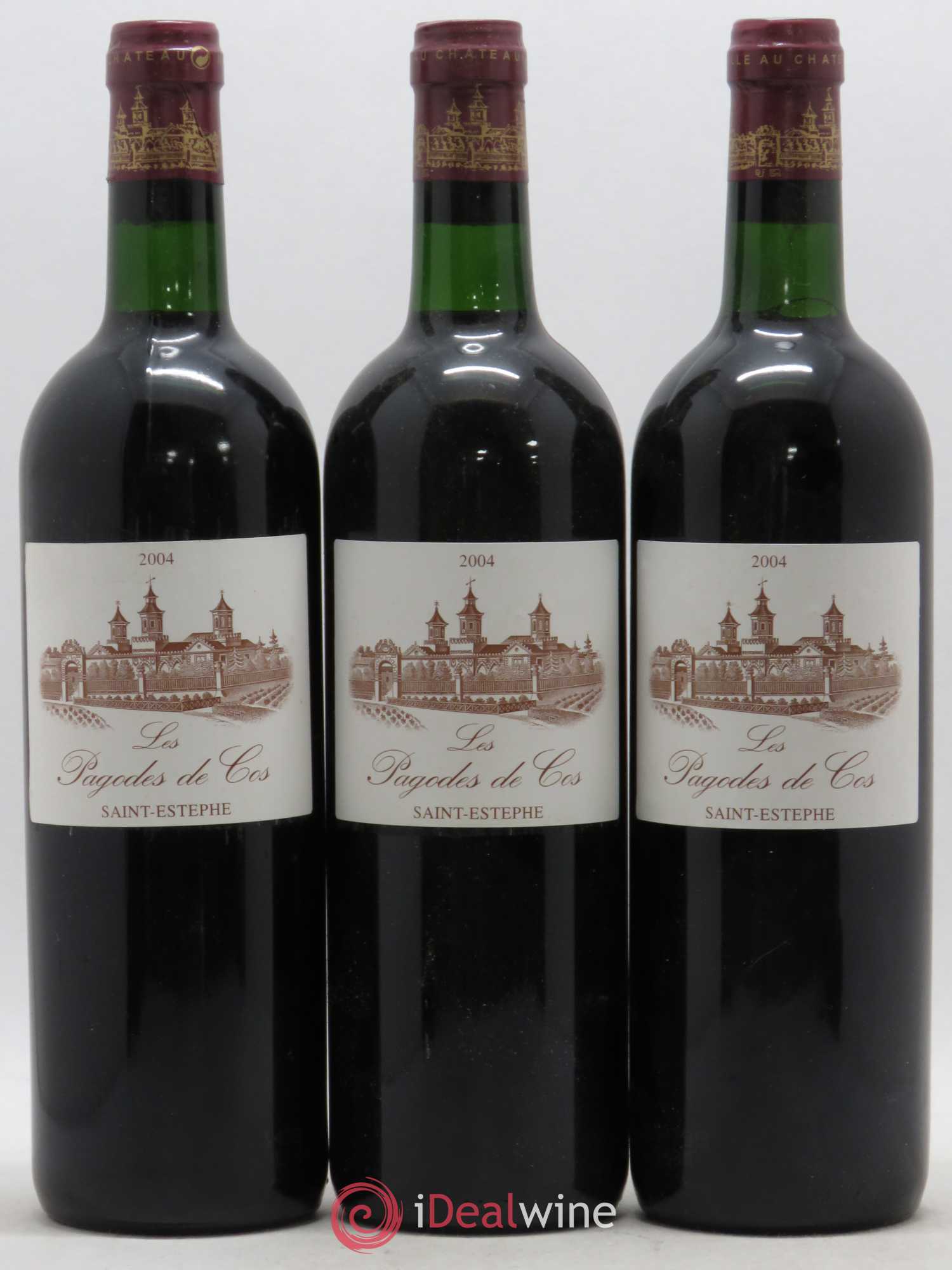 Les Pagodes de Cos Second Vin 2004 - Posten von 3 Flaschen - 0