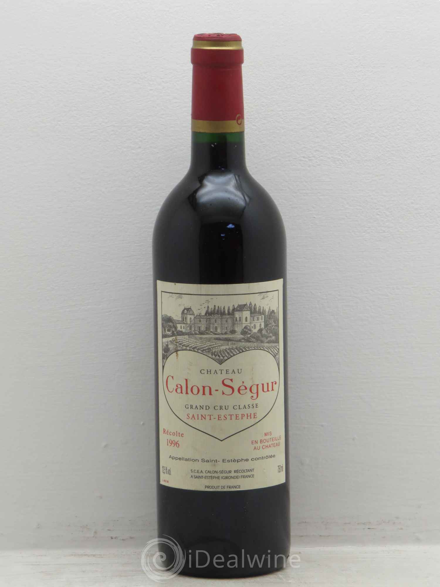 Château Calon Ségur 3ème Grand Cru Classé 1996 - Lot de 1 bouteille - 0