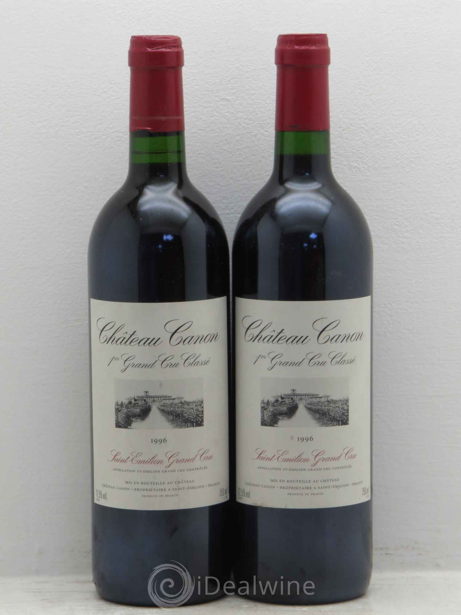 Château Canon 1er Grand Cru Classé B 1996 - Lot de 2 bouteilles - 0