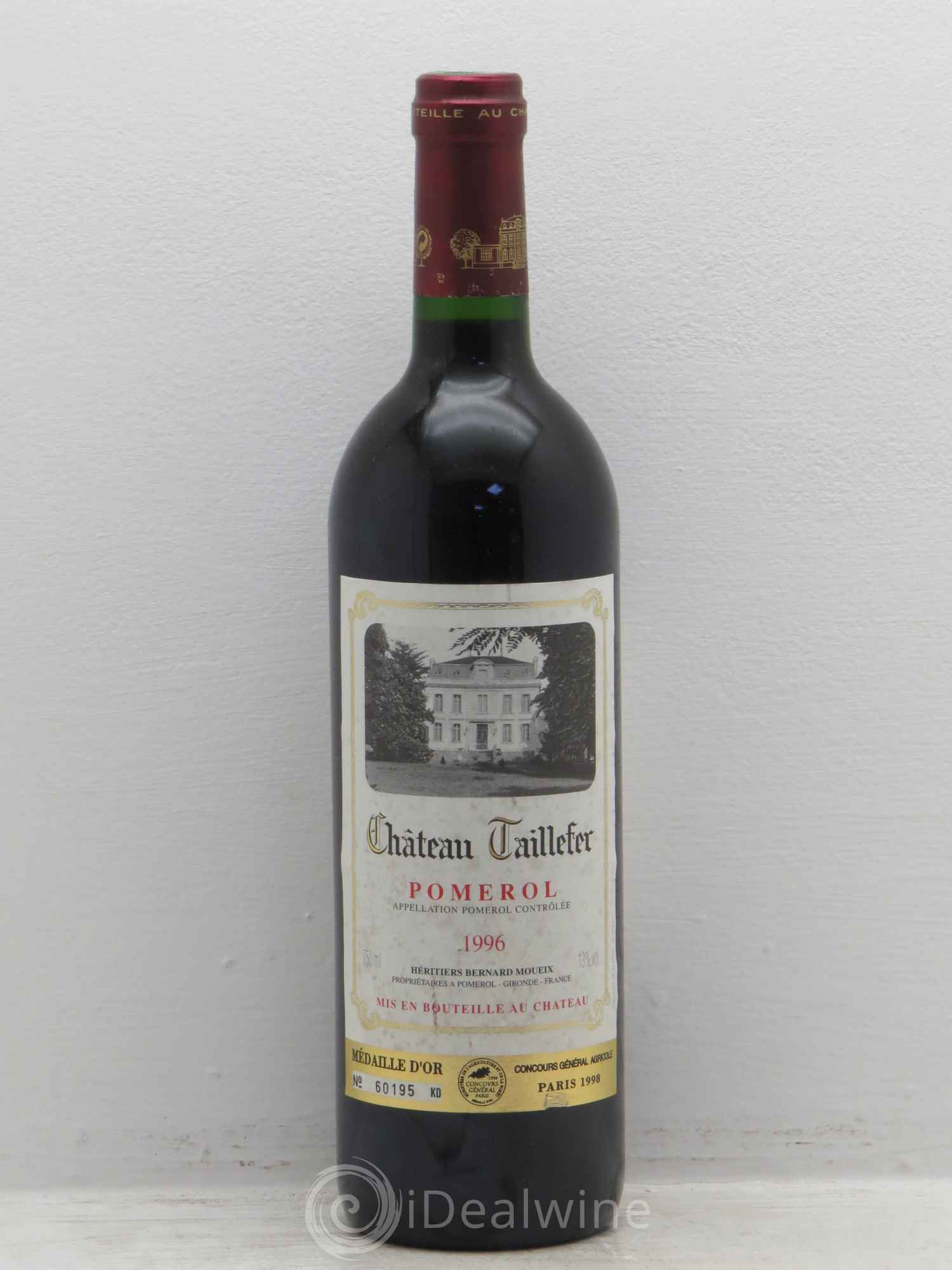 Château Taillefer 1996 - Lot de 1 bouteille - 0