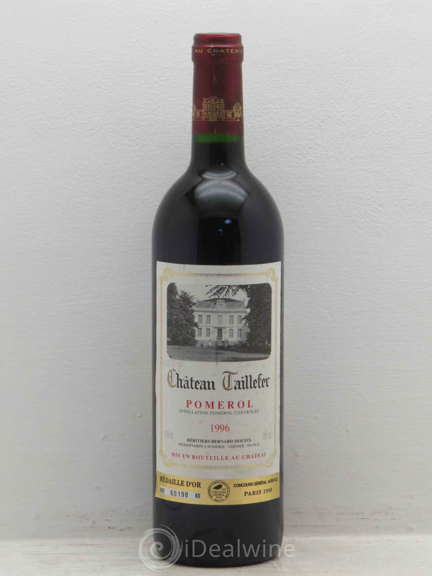 Château Taillefer 1996 - Lot de 1 bouteille - 0
