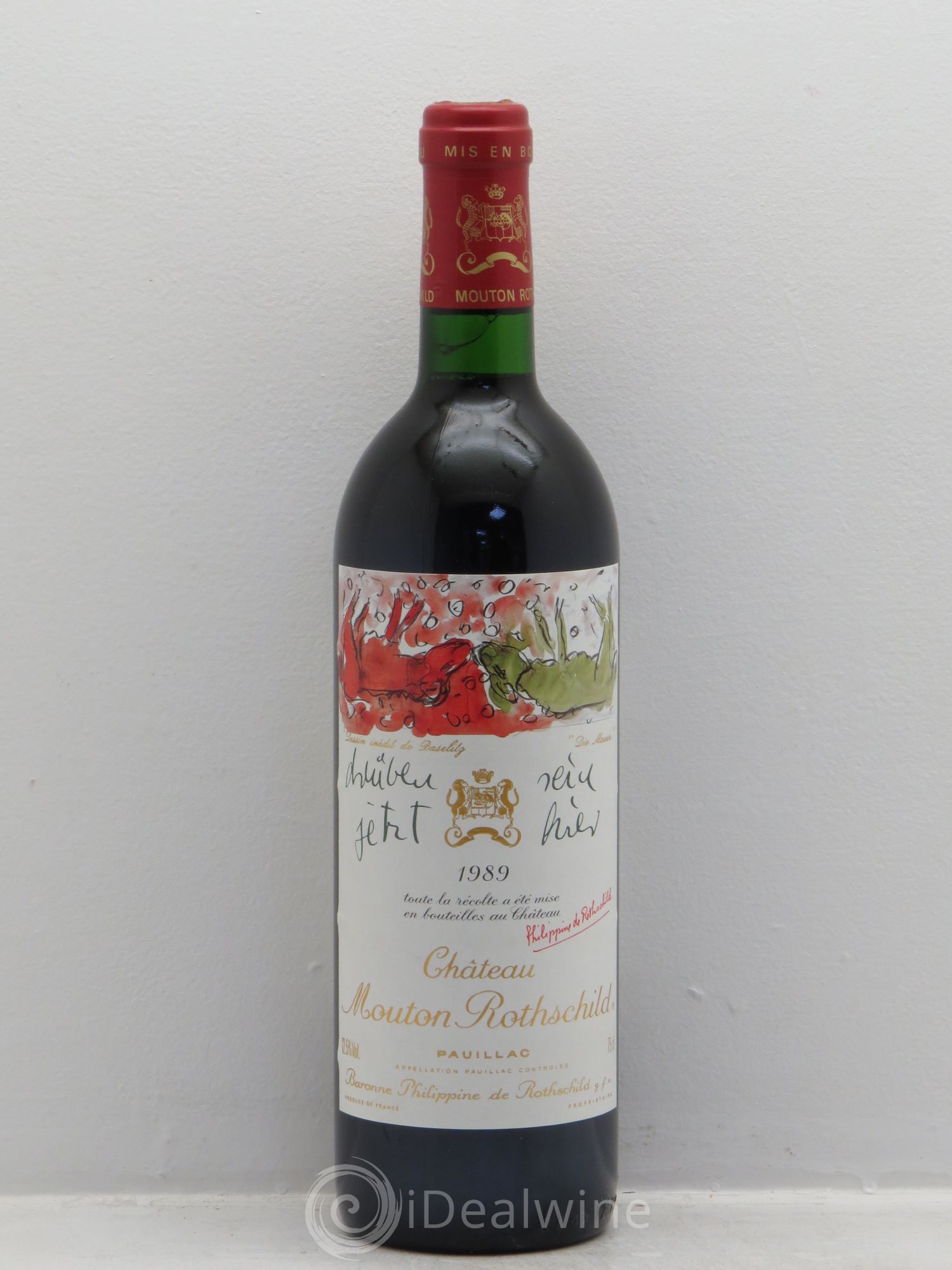 Château Mouton Rothschild 1er Grand Cru Classé 1989 - Lot de 1 bouteille - 0