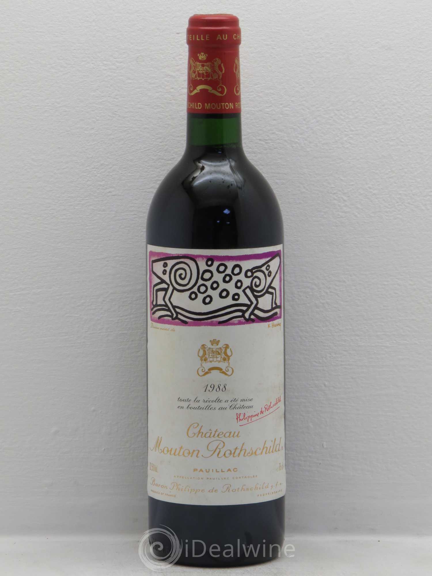 Château Mouton Rothschild 1er Grand Cru Classé 1988 - Lot de 1 bouteille - 0
