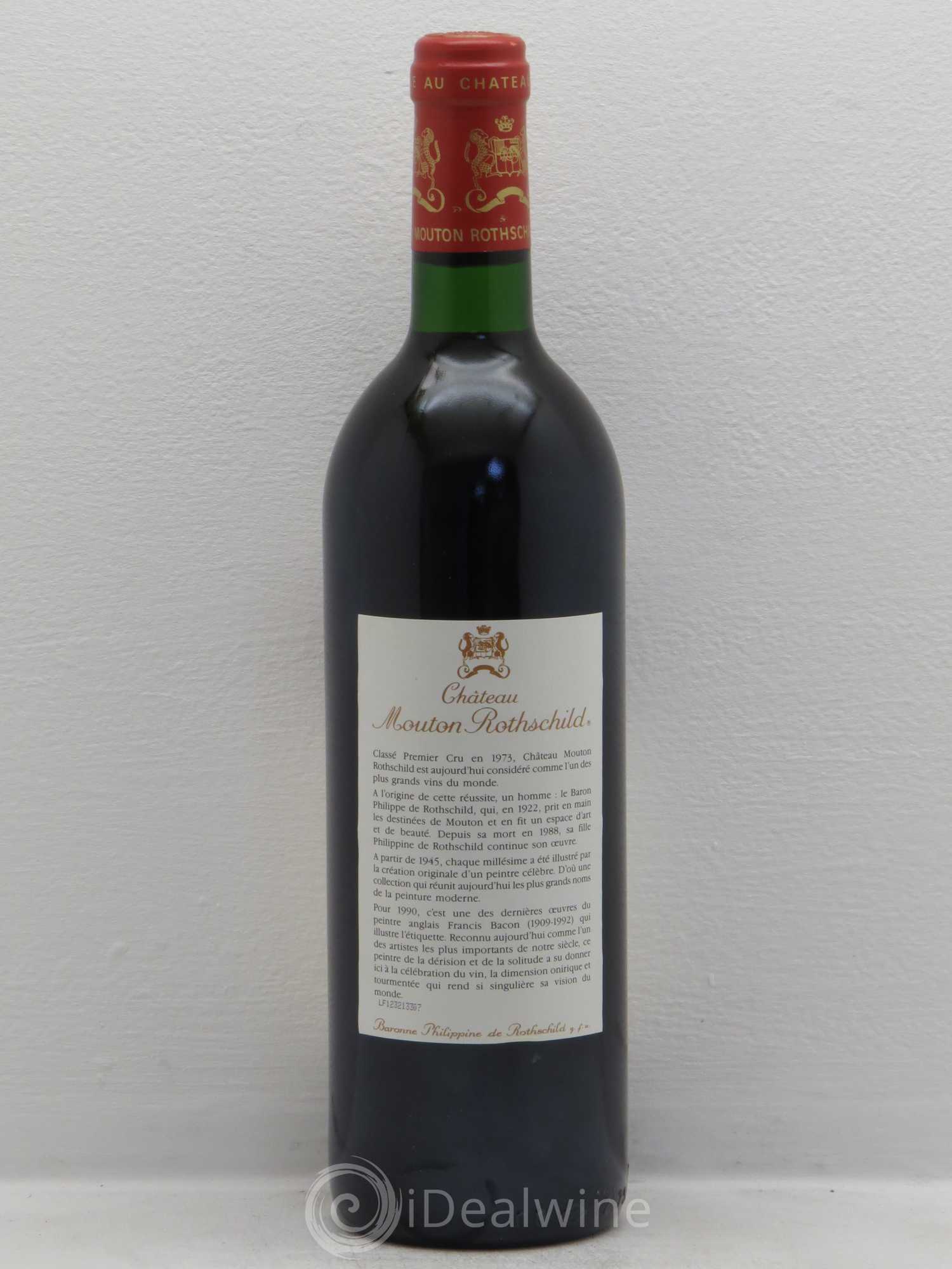 Château Mouton Rothschild 1er Grand Cru Classé 1990 - Lot de 1 bouteille - 1
