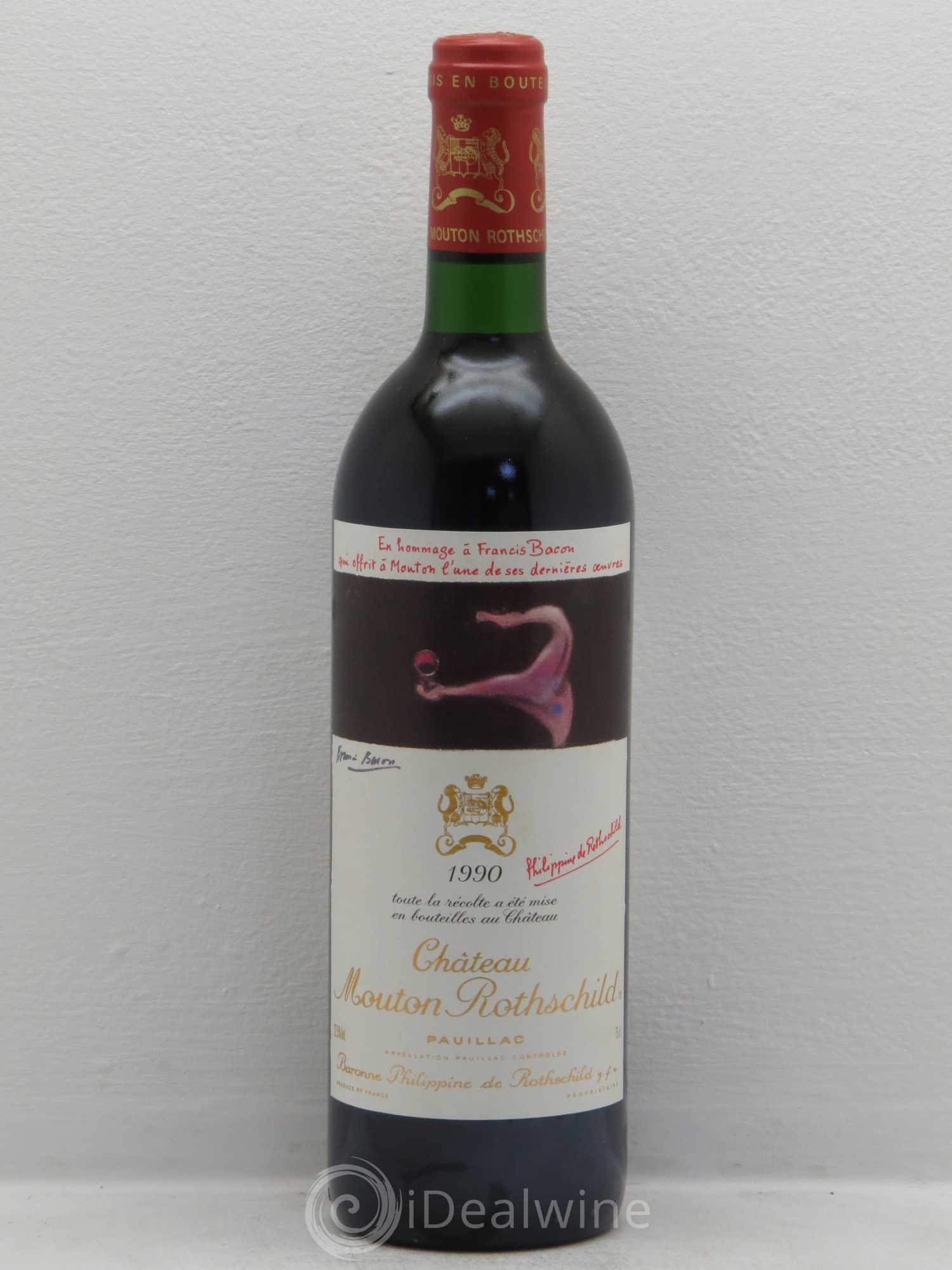 Château Mouton Rothschild 1er Grand Cru Classé 1990 - Lot de 1 bouteille - 0