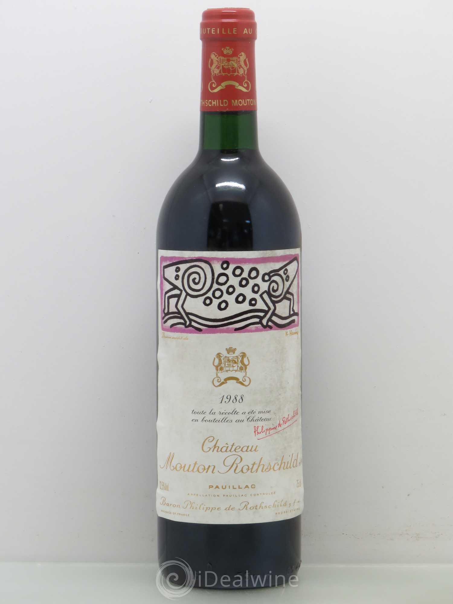 Château Mouton Rothschild 1er Grand Cru Classé 1988 - Lot de 1 bouteille - 0