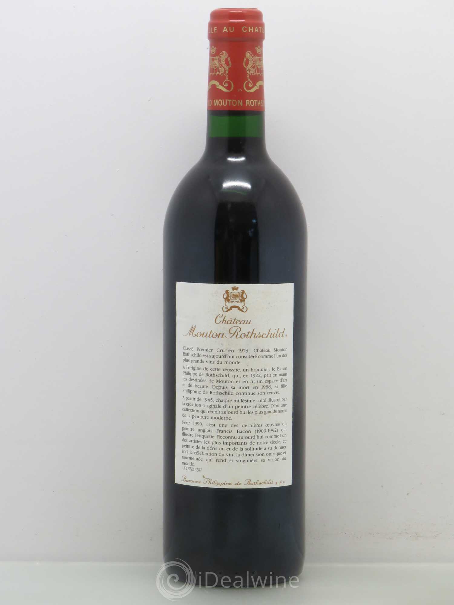 Château Mouton Rothschild 1er Grand Cru Classé 1990 - Lot de 1 bouteille - 1