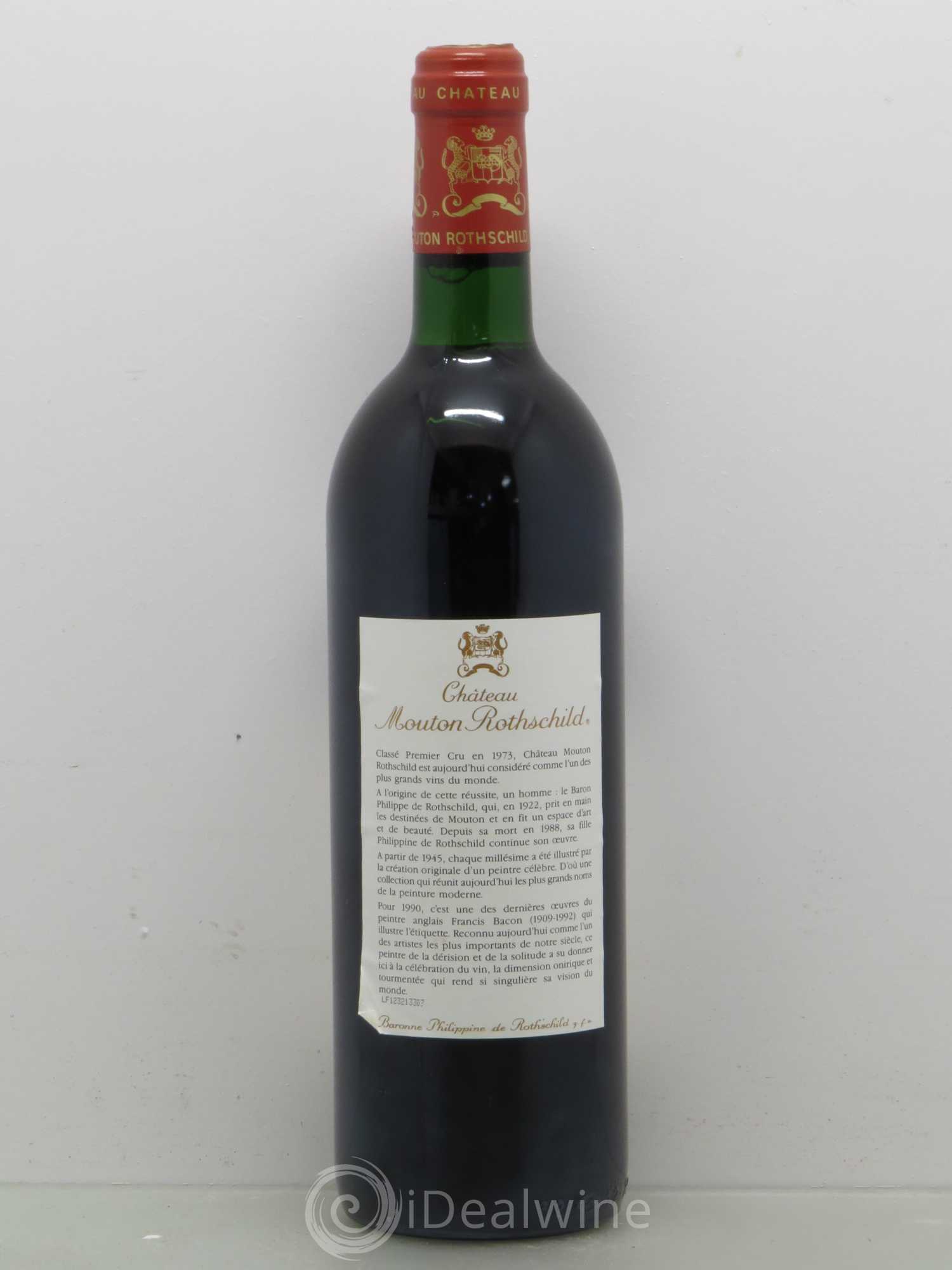 Château Mouton Rothschild 1er Grand Cru Classé 1990 - Lot de 1 bouteille - 1