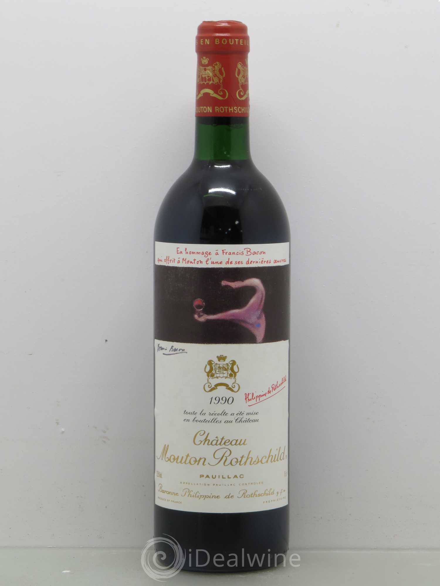 Château Mouton Rothschild 1er Grand Cru Classé 1990 - Lot de 1 bouteille - 0