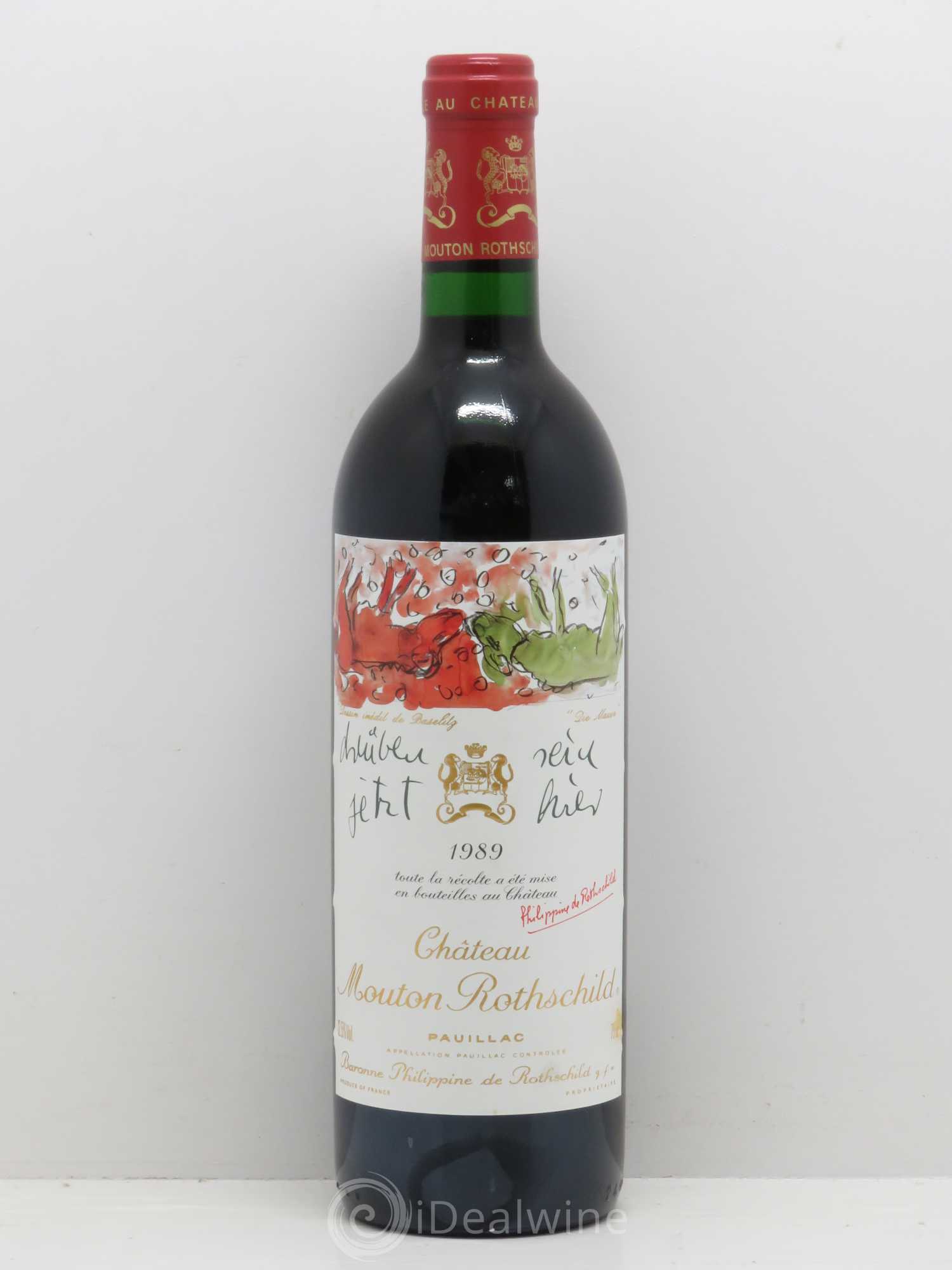 Château Mouton Rothschild 1er Grand Cru Classé 1989 - Lot de 1 bouteille - 0