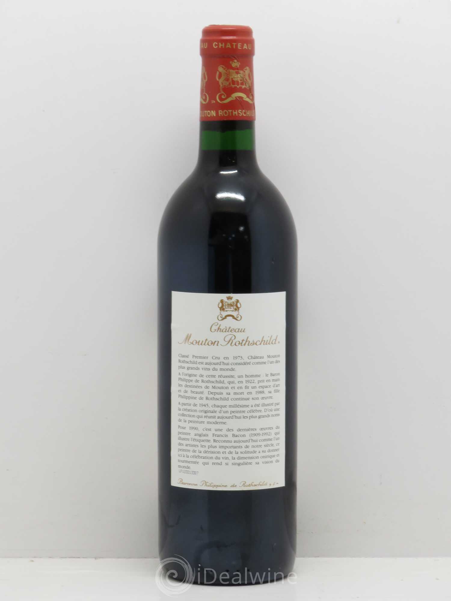 Château Mouton Rothschild 1er Grand Cru Classé 1990 - Lot de 1 bouteille - 1