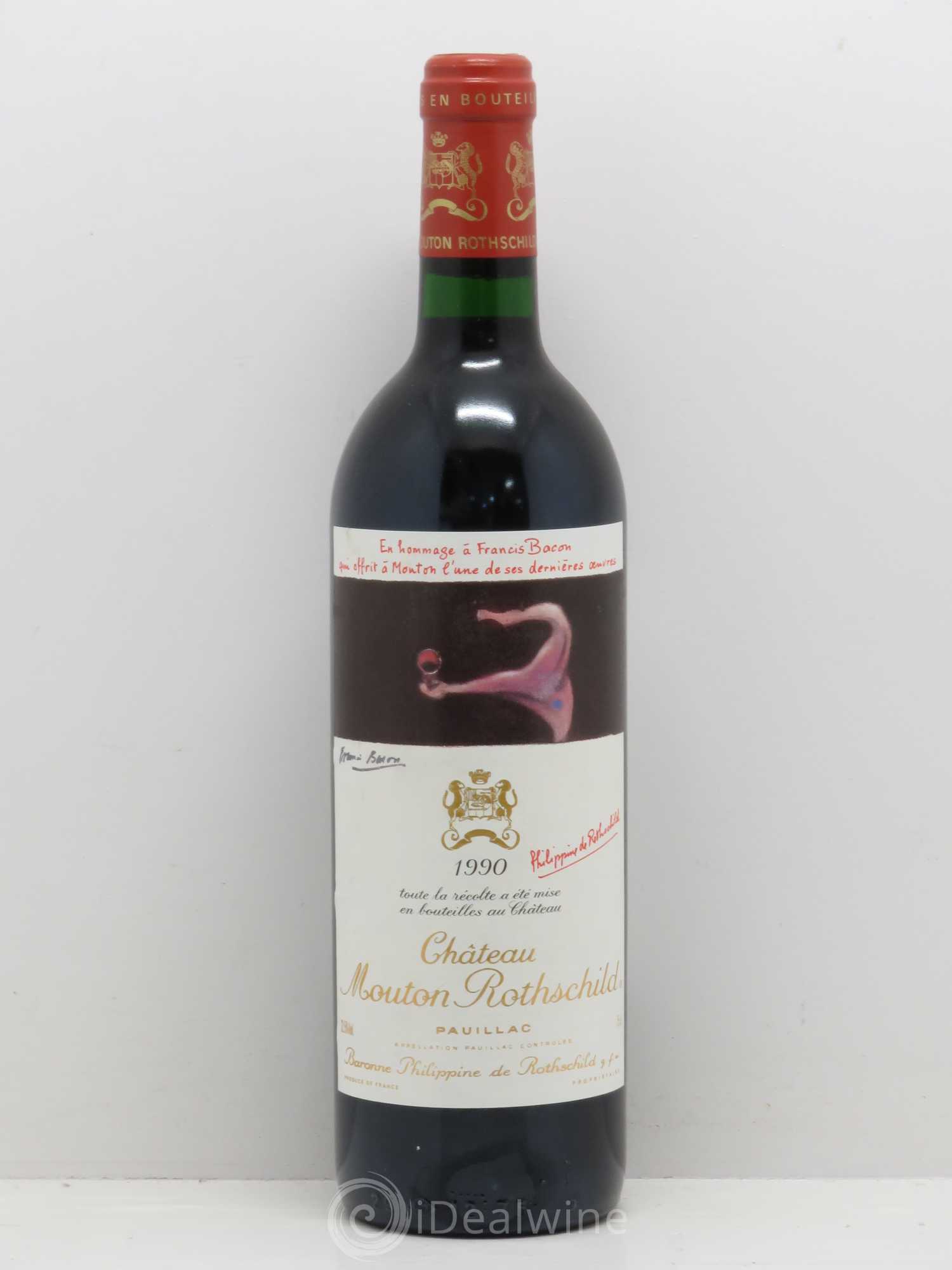 Château Mouton Rothschild 1er Grand Cru Classé 1990 - Lot de 1 bouteille - 0