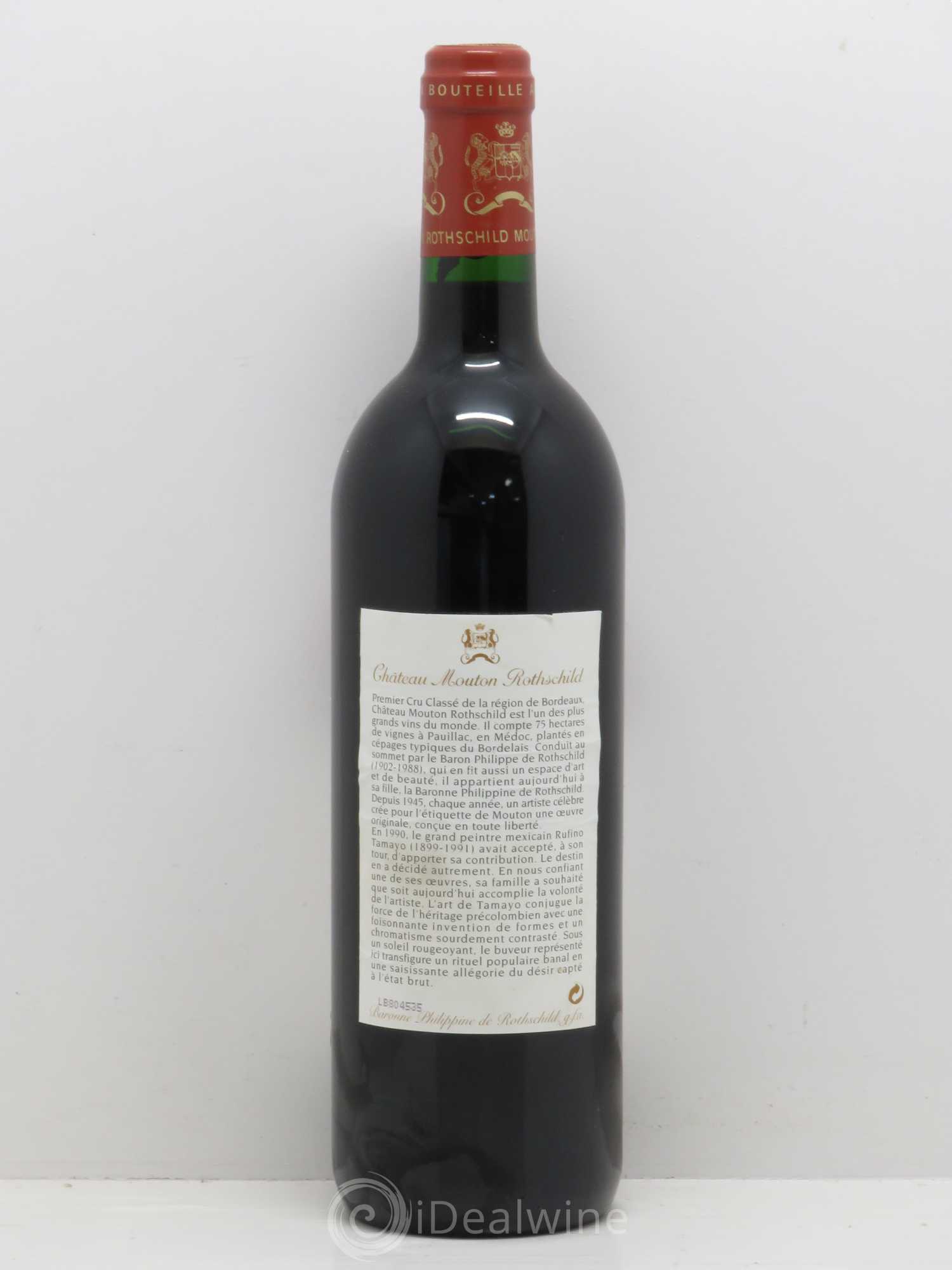 Château Mouton Rothschild 1er Grand Cru Classé 1998 - Lot de 1 bouteille - 1