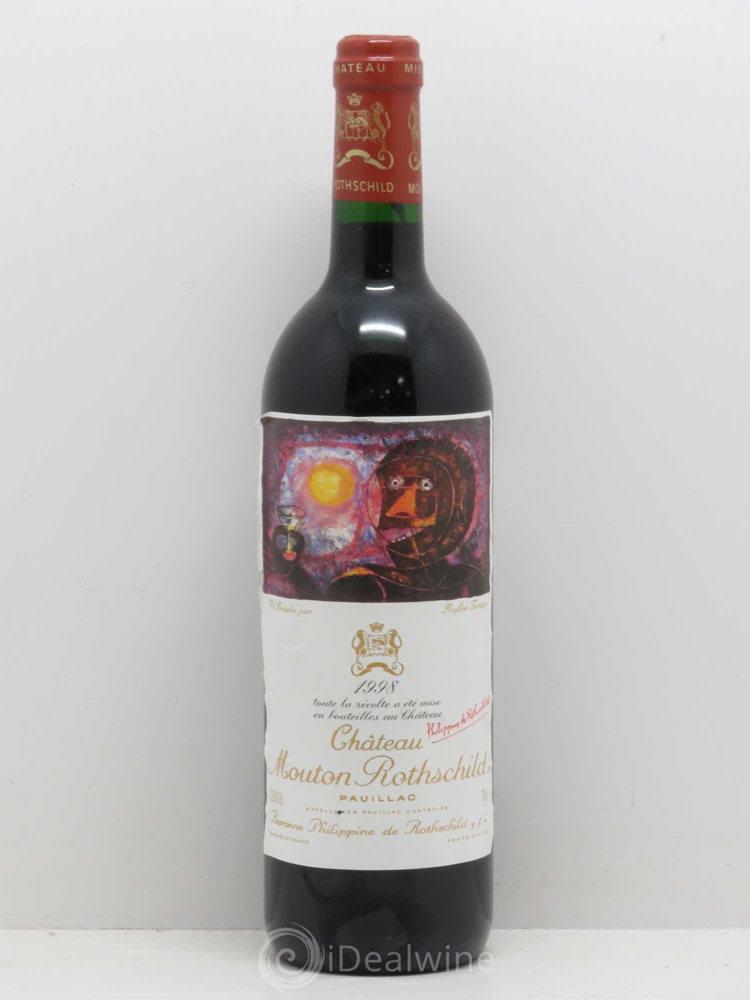 Château Mouton Rothschild 1er Grand Cru Classé 1998 - Lot de 1 bouteille - 0