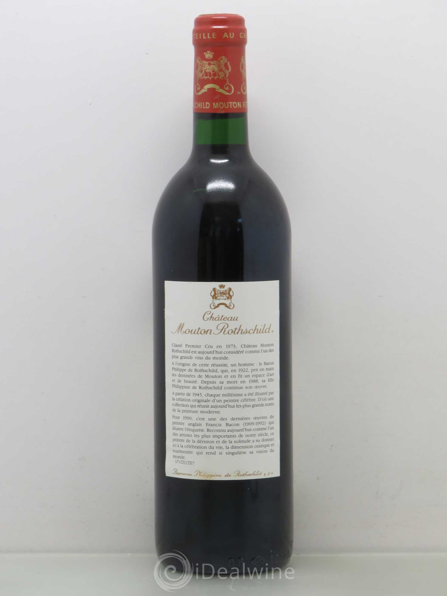 Château Mouton Rothschild 1er Grand Cru Classé 1990 - Lot de 1 bouteille - 1