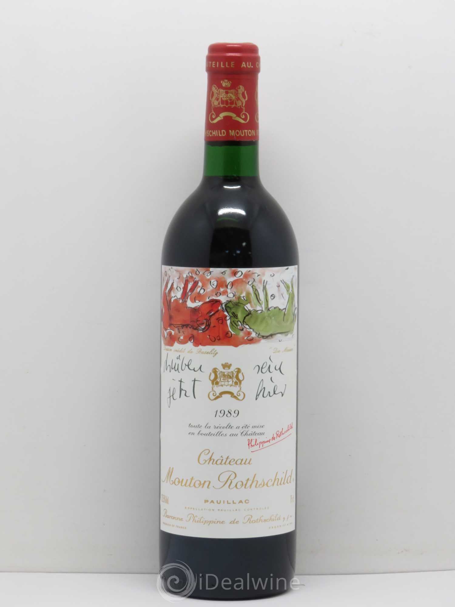 Château Mouton Rothschild 1er Grand Cru Classé 1989 - Lot de 1 bouteille - 0