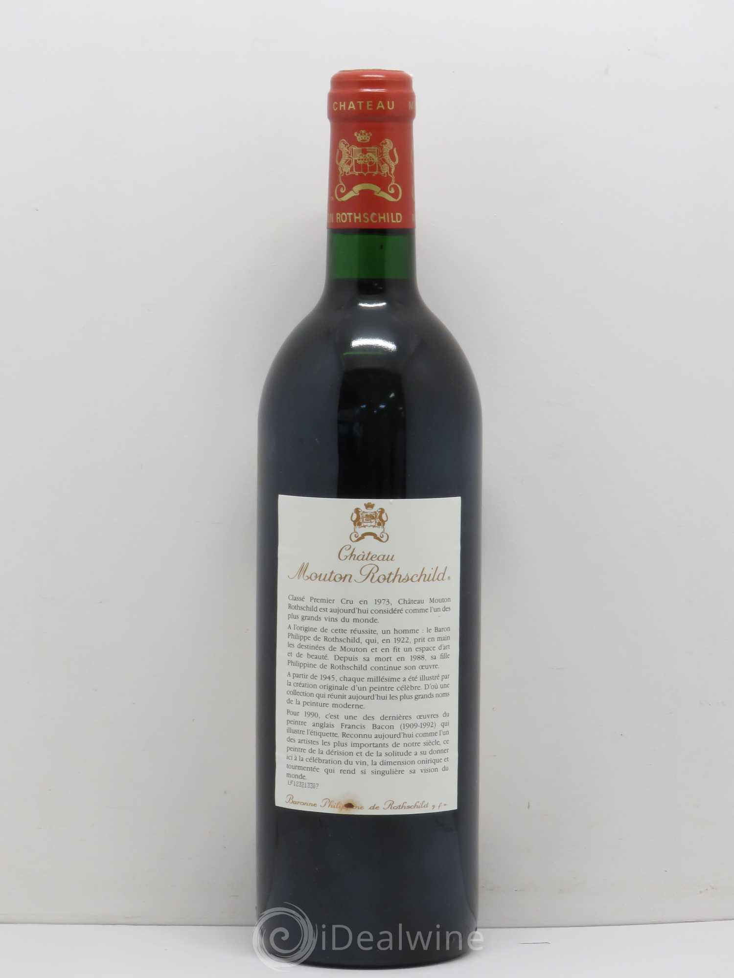 Château Mouton Rothschild 1er Grand Cru Classé 1990 - Lot de 1 bouteille - 1